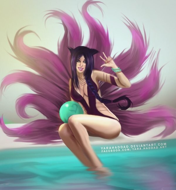 Yara - pool party ahri