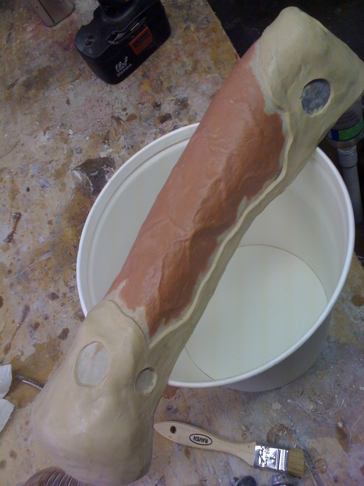 Skin Graft Burn Prosthetic sculpture