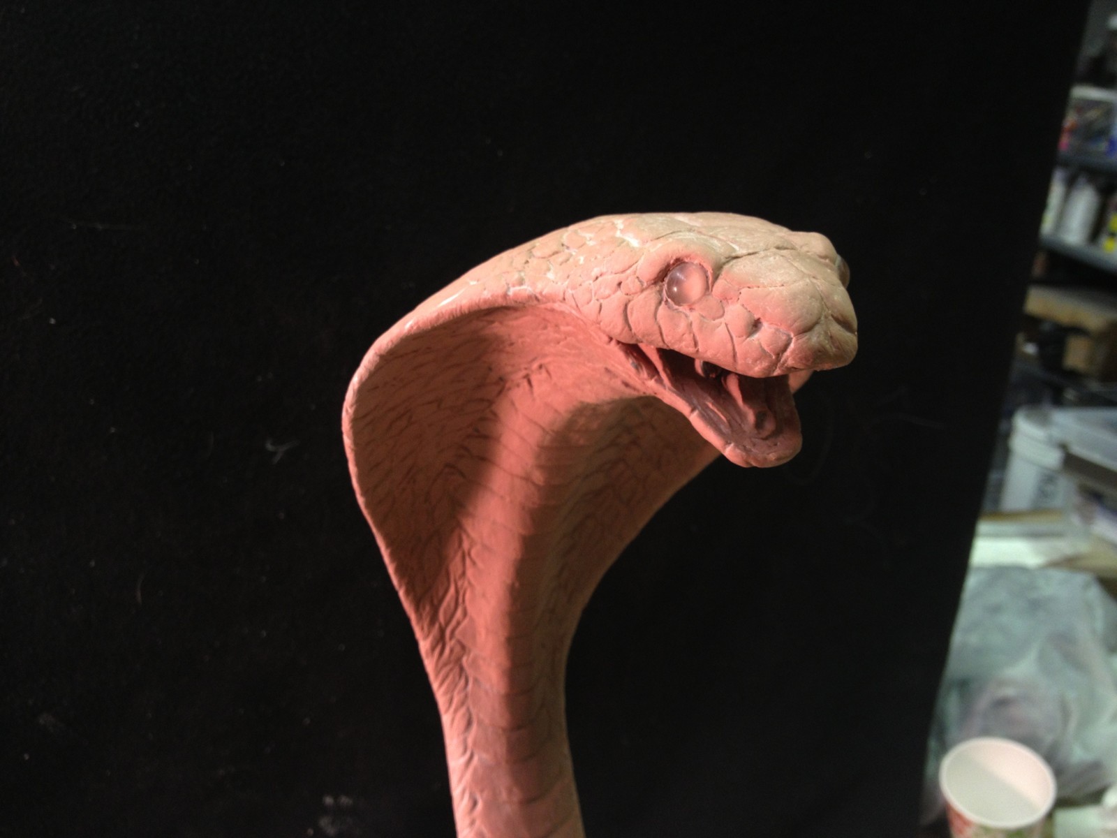 Cobra Puppet Sculpture and Paint