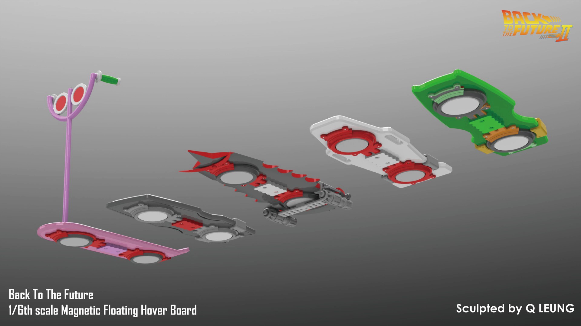 Q LEUNG Back To The Future Part II 1 6 Magnetic Floating Hover Board