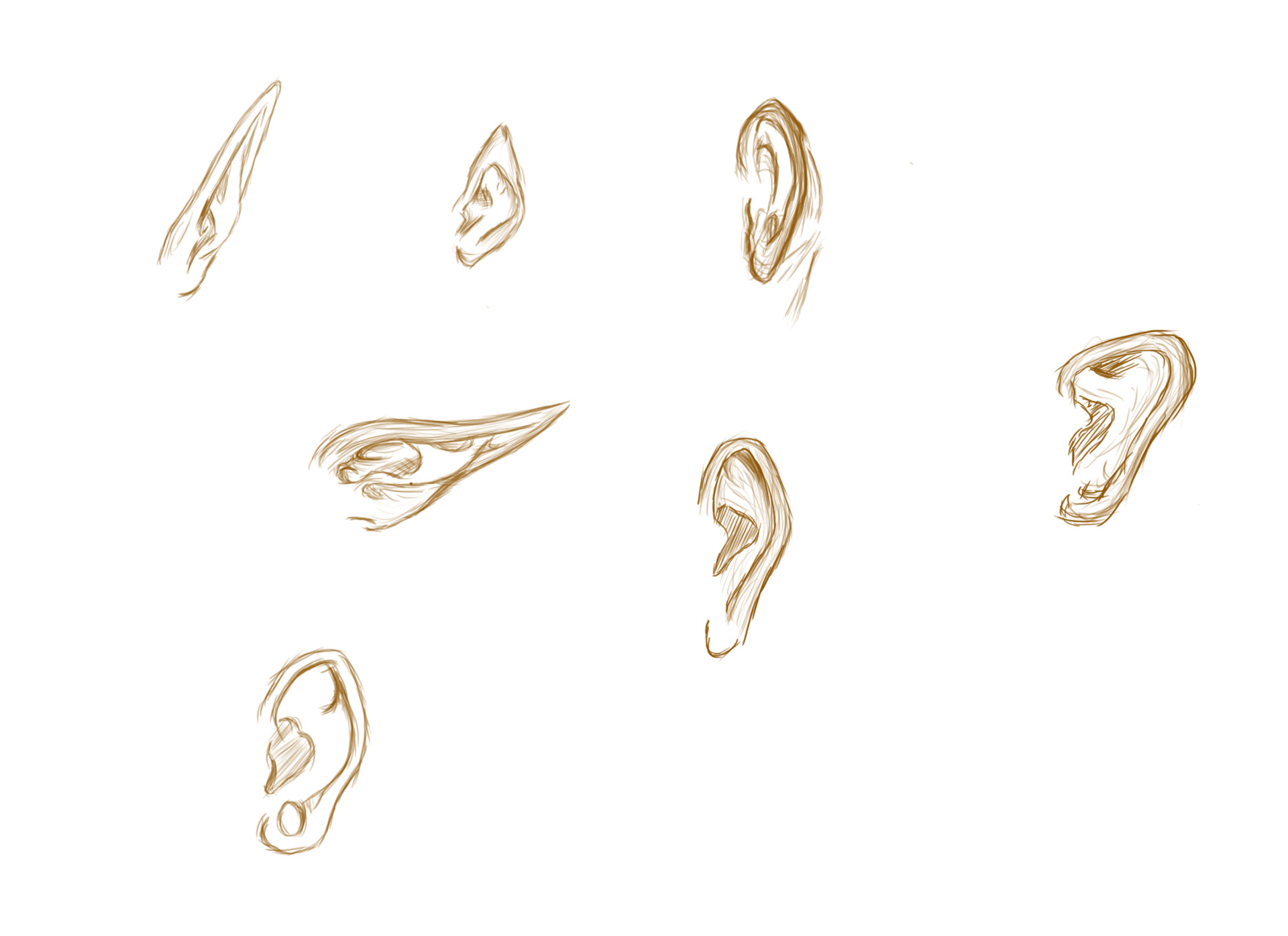Artstation Ear Sketches Digital Drawing Amirthan Rameskumar Drawing of the ear can vary in style. digital drawing amirthan rameskumar