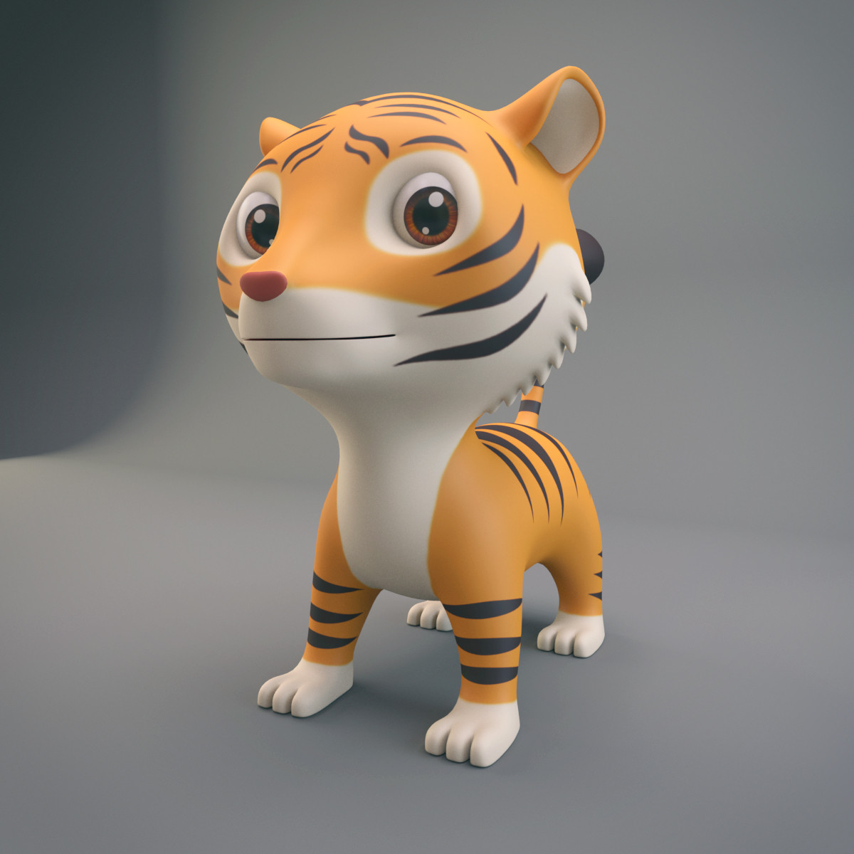 3D Galaxy - Cartoon Tiger