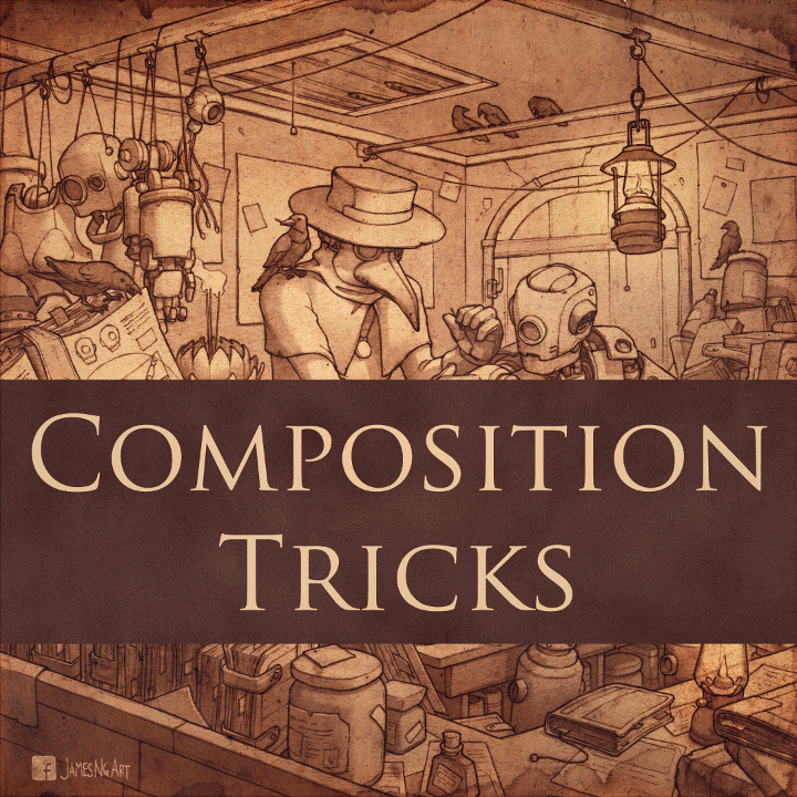 The piece has a ton of room for improvement, but I did some compositional stuff I learned recently and found it to be real useful so I made this gif to share :)