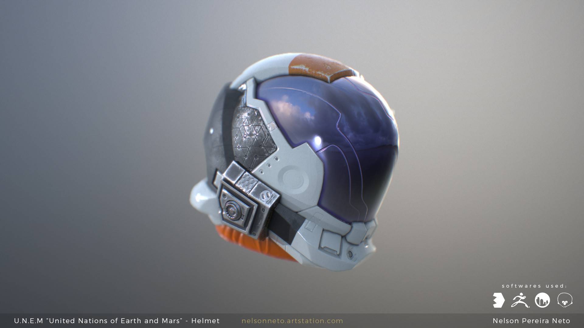 Artstation Future Helmet Unem Nelson Neto