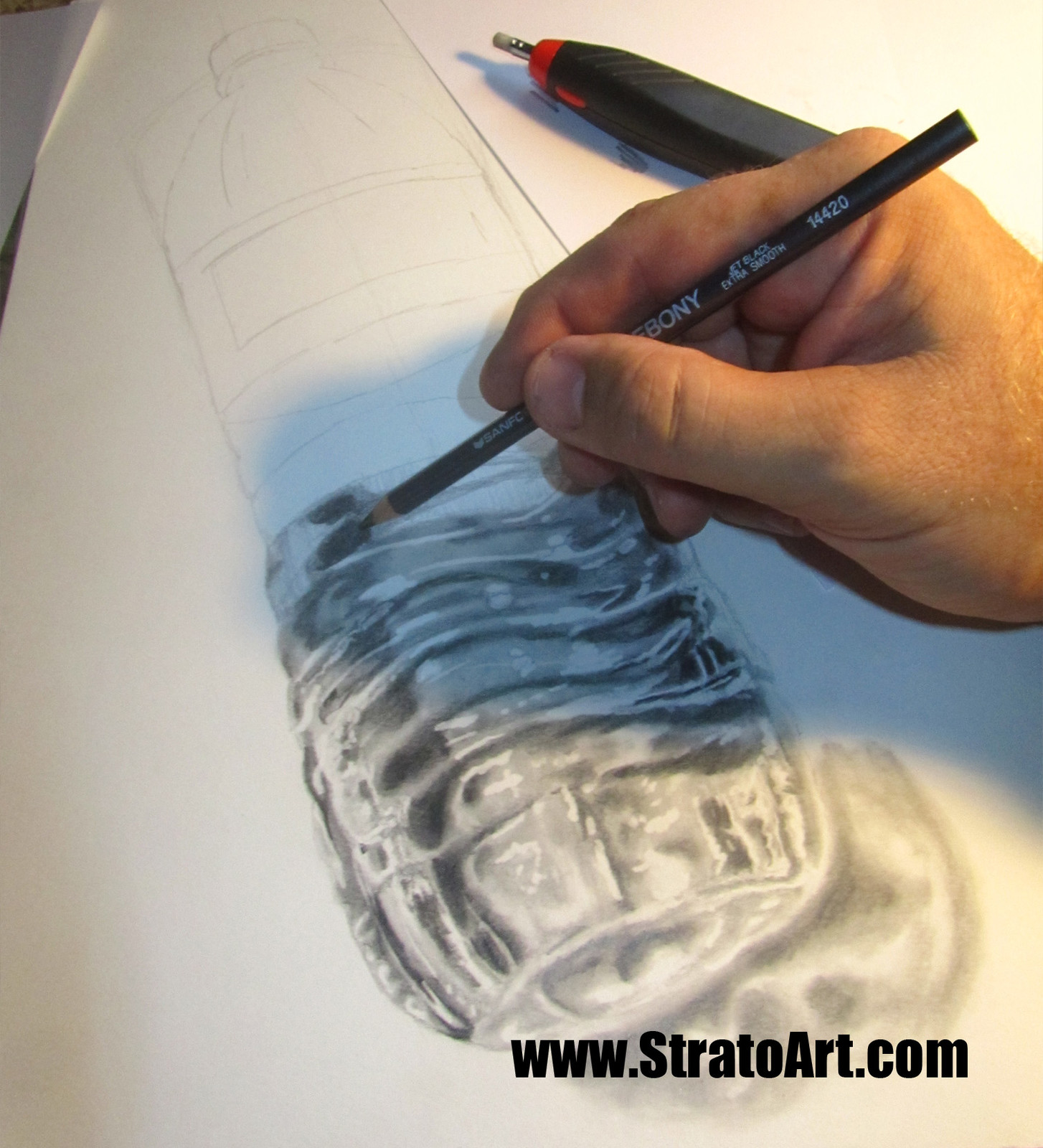 Producing deeper values with the ebony pencil