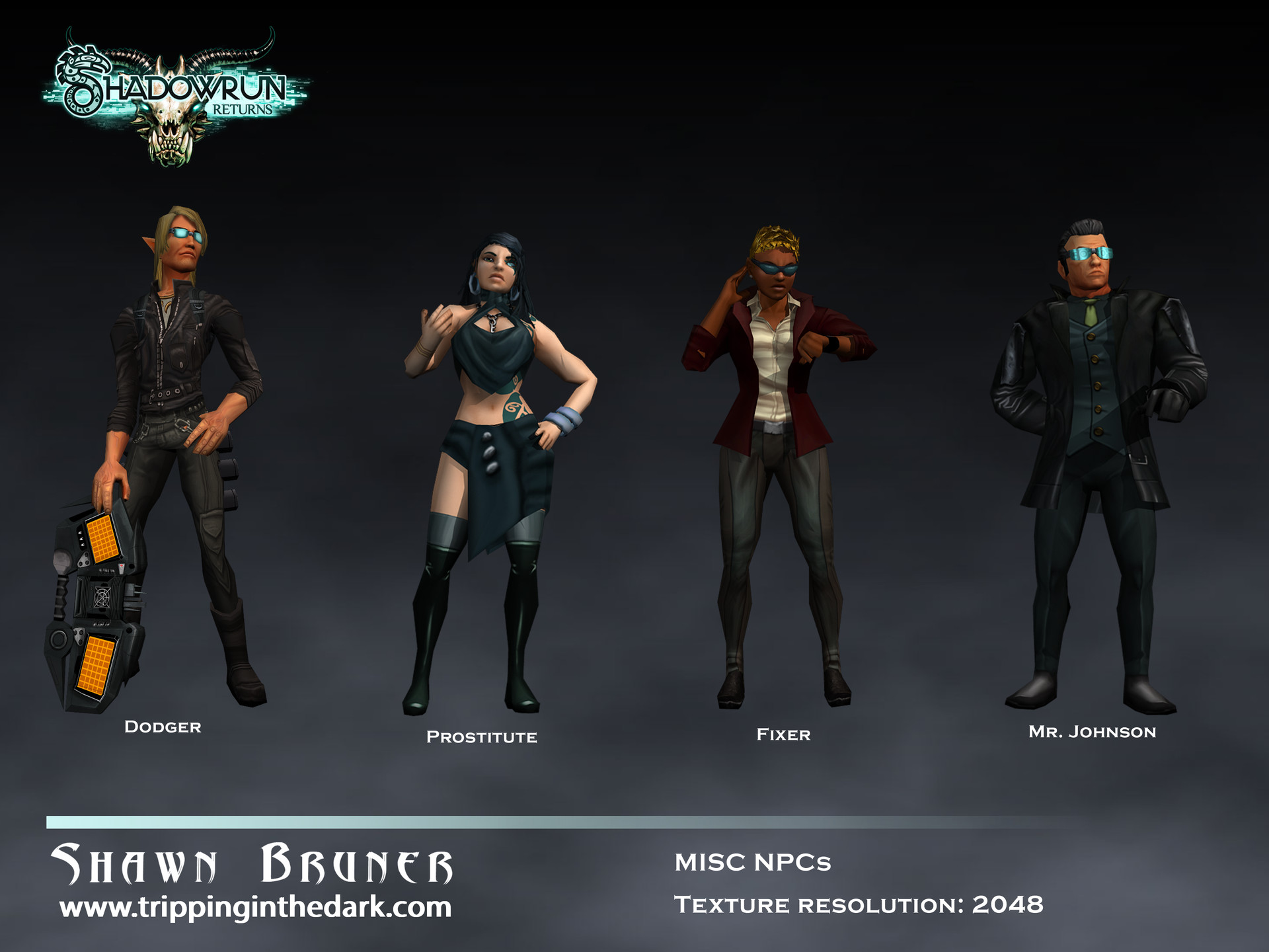 Artstation Shadowrun Returns Character Art Shawn Bruner