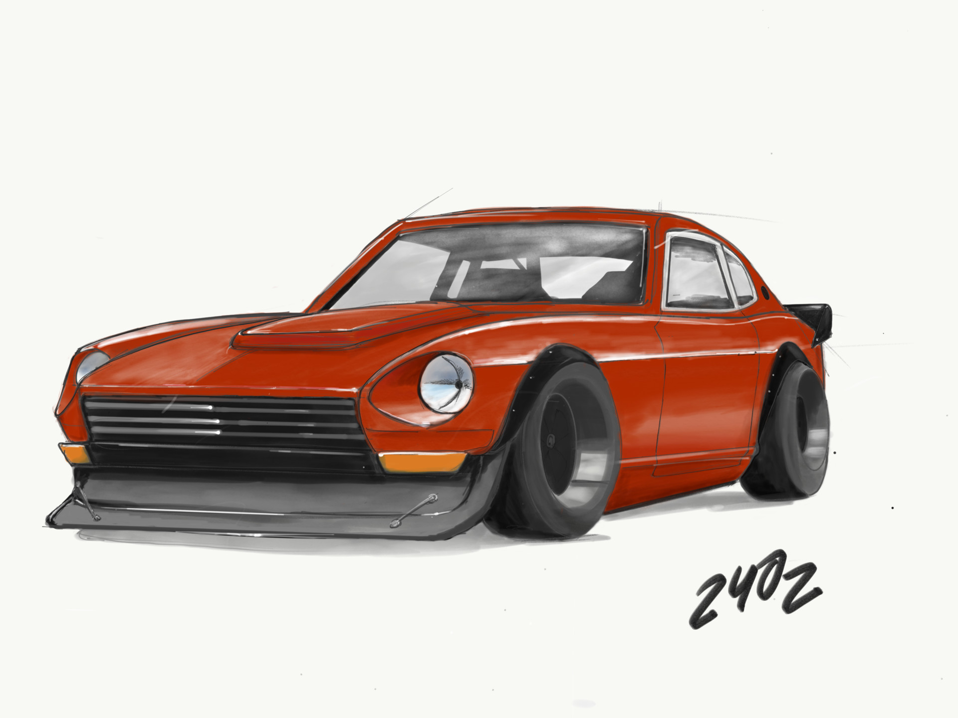 Nicolas Agudelo - Datsun 240z sketch. Nicolas Agudelo - Datsun 240z sketch.