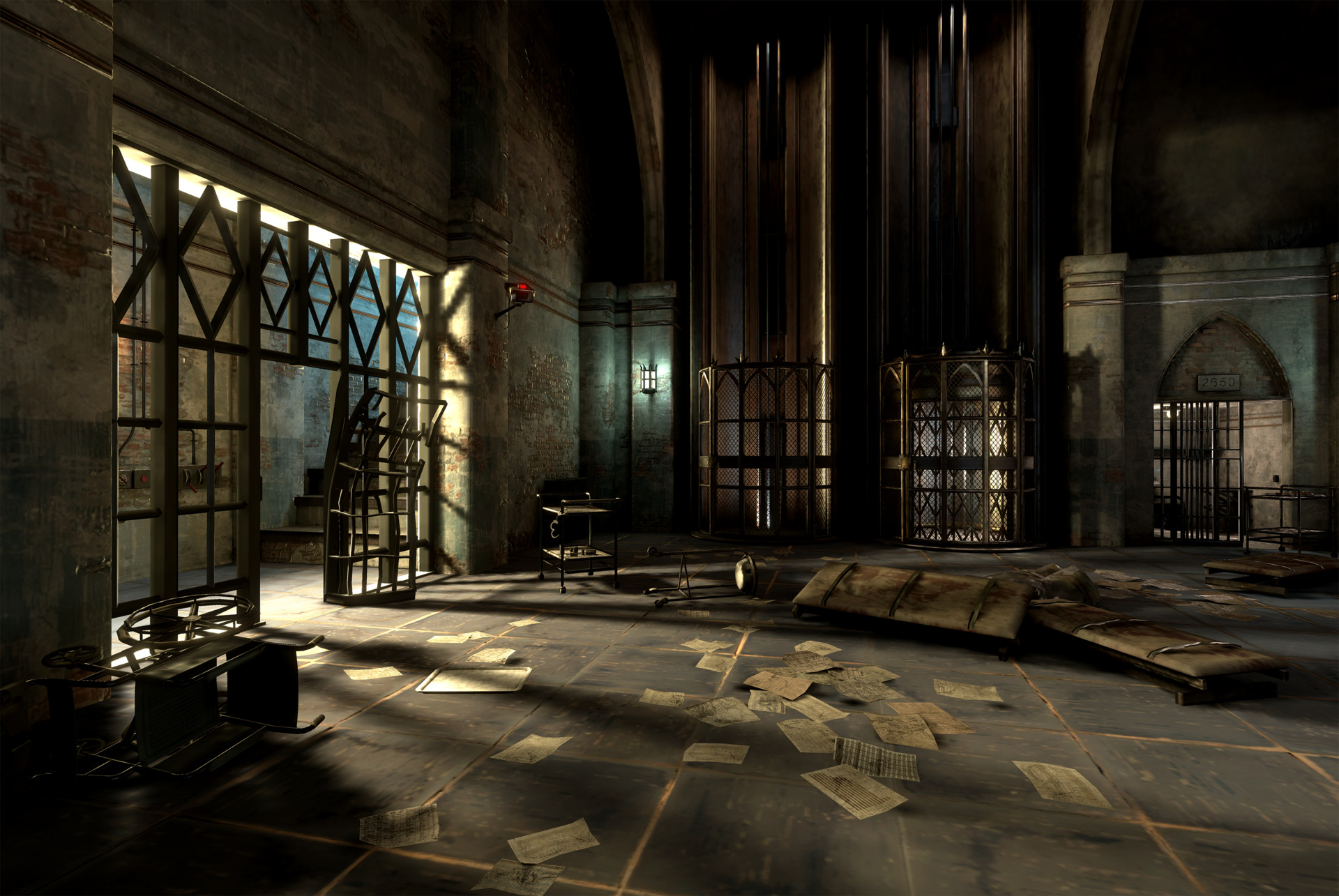Environment Art Portfolio of Wyatt Zink - Arkham Asylum Interior ...