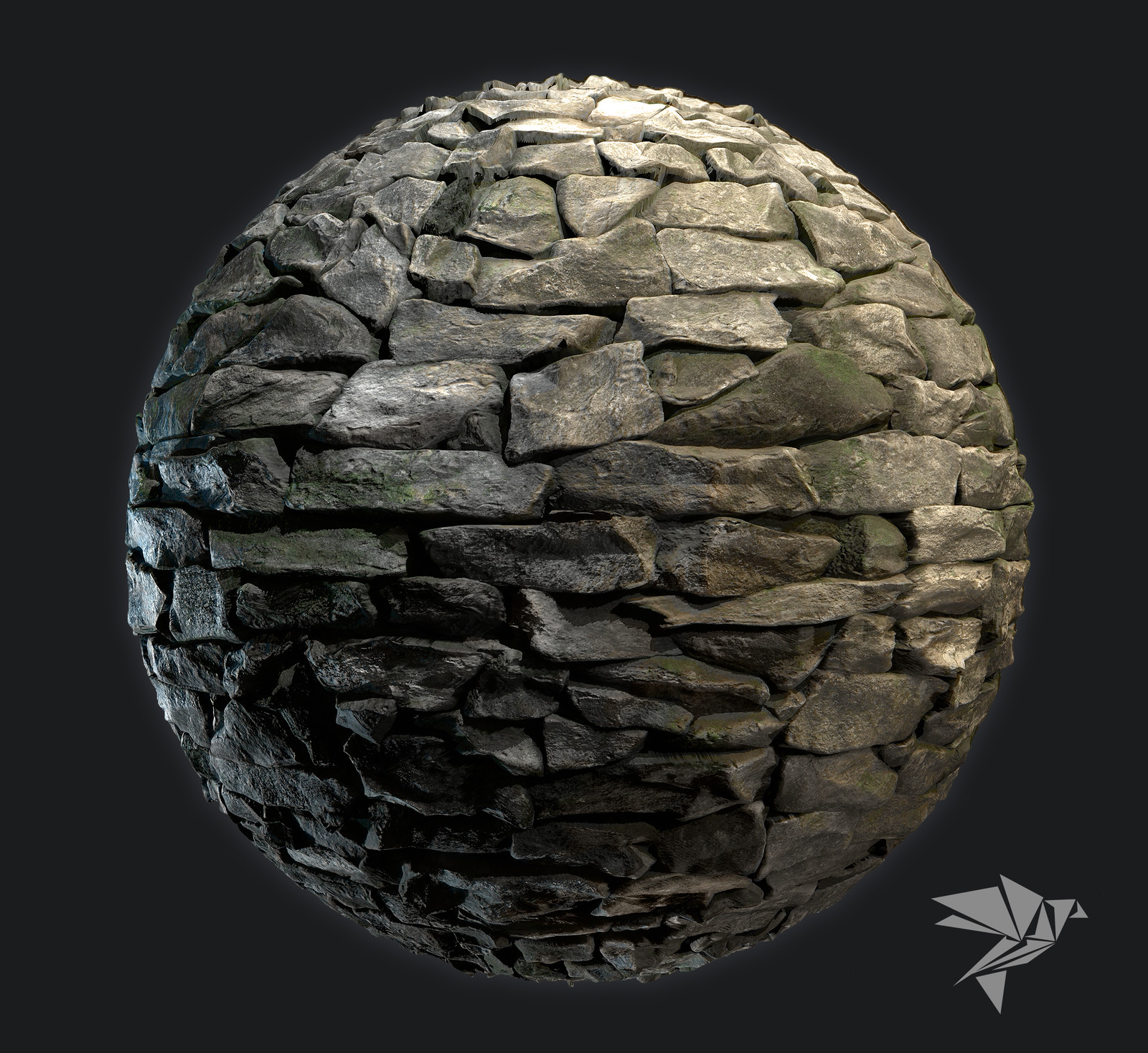 High-Quality PBR Stone Wall Material