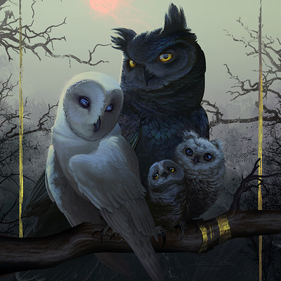 Eran fowler owl family portrait by eranfowler