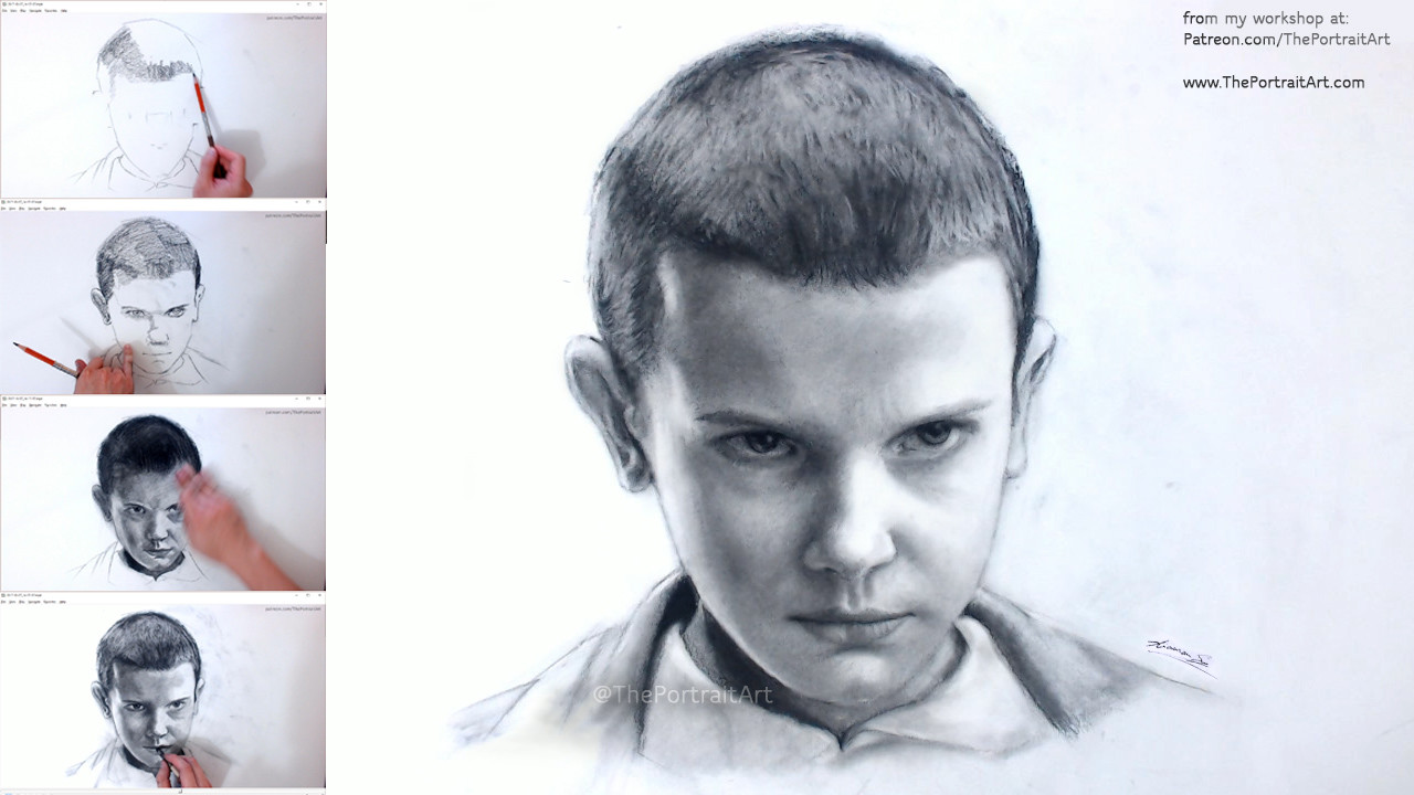 Eleven Stranger Things Drawing Easy Step By Step - Smithcoreview