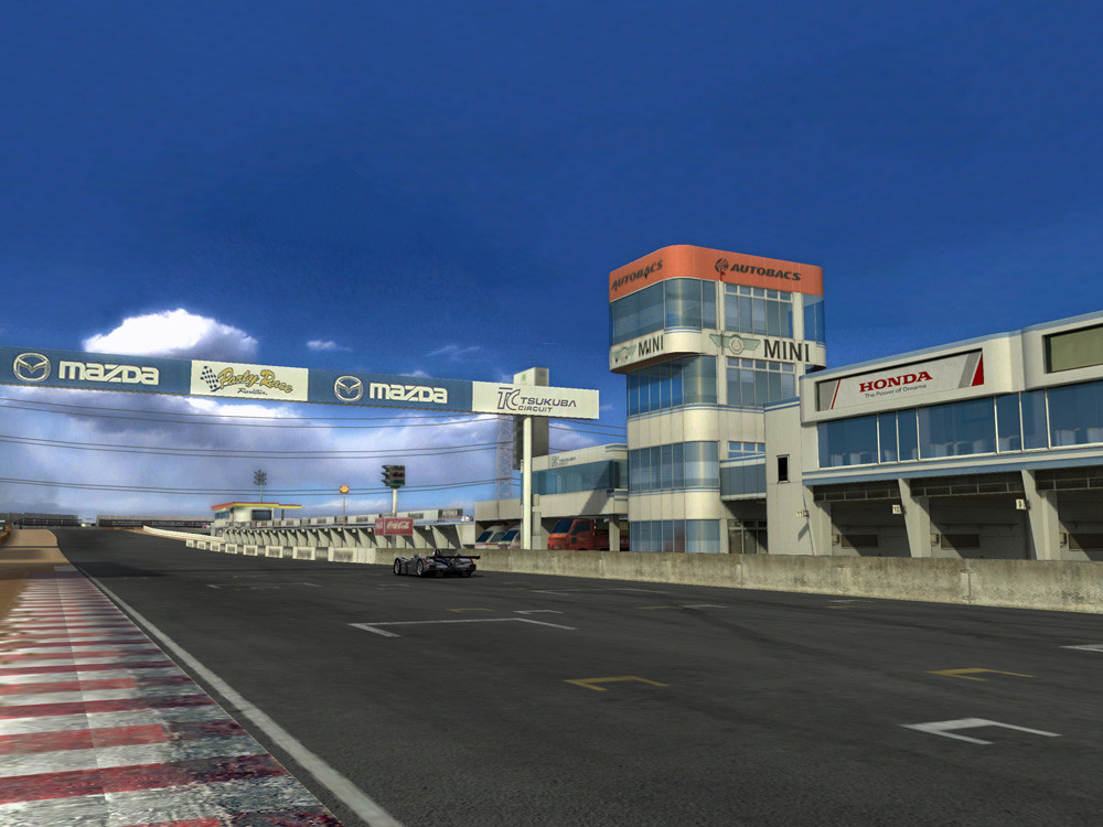 I visited Tsukuba Circuit to document, measure, and photograph the track for reference. I modeled and textured  everything for the track with the exceptions of the trucks and tents. The track was assembled and lit in 3DS Max.