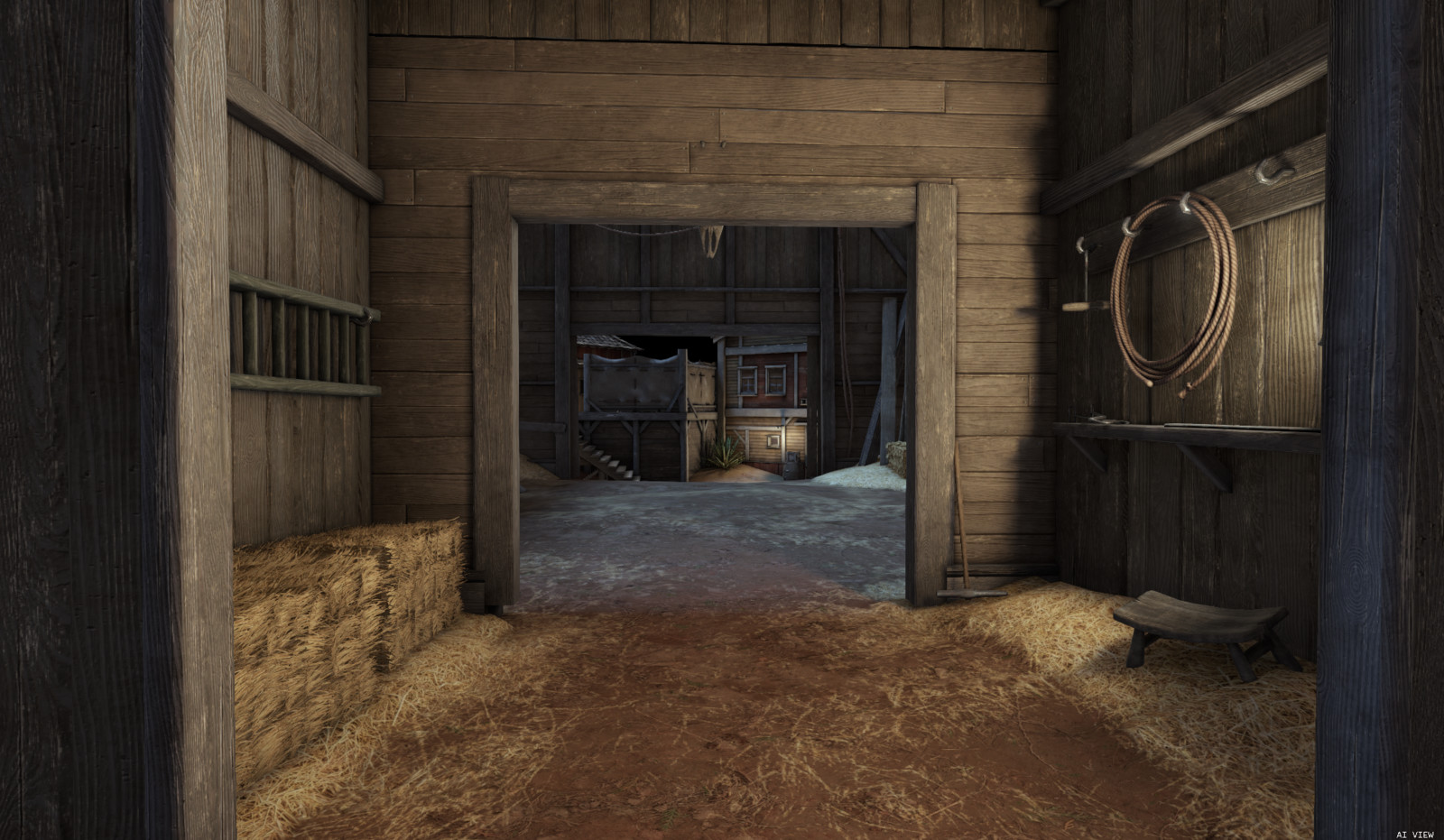 Barn room interior