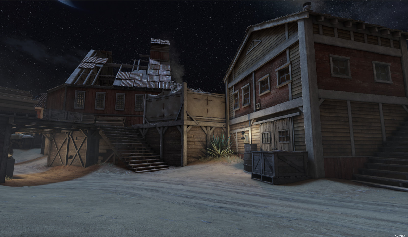 Train Station Shack and bridge