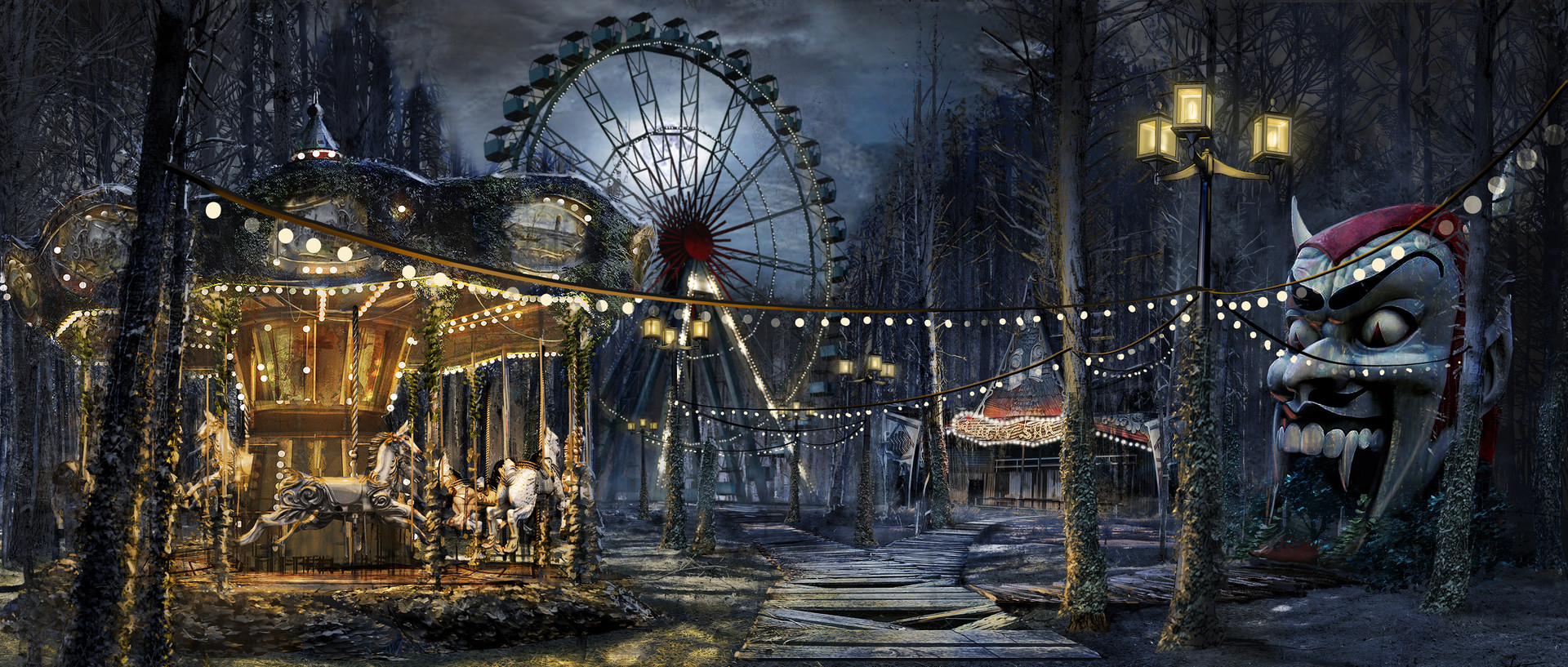 Haunted fairground top