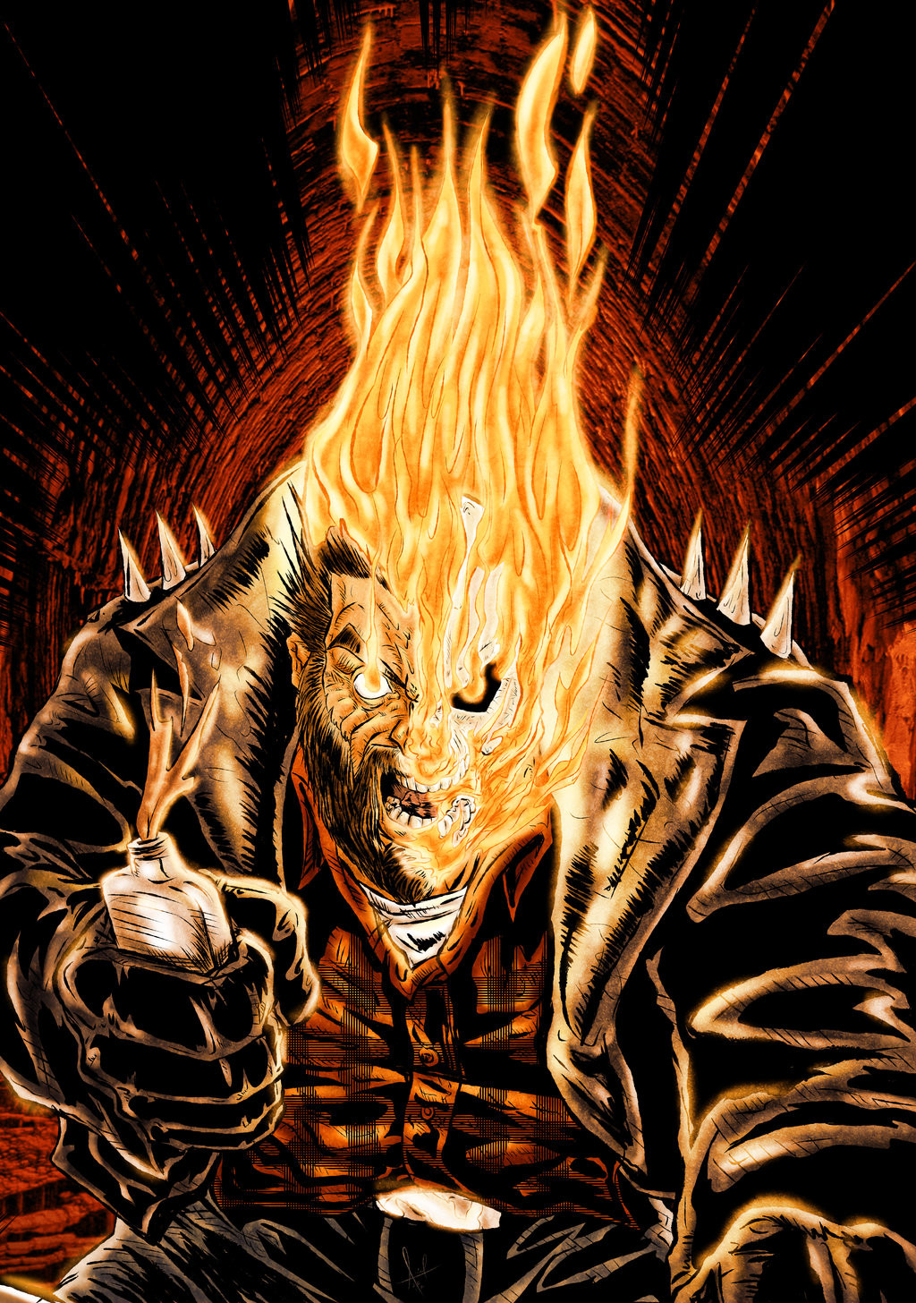 ArtStation - The Burning Rider Colored