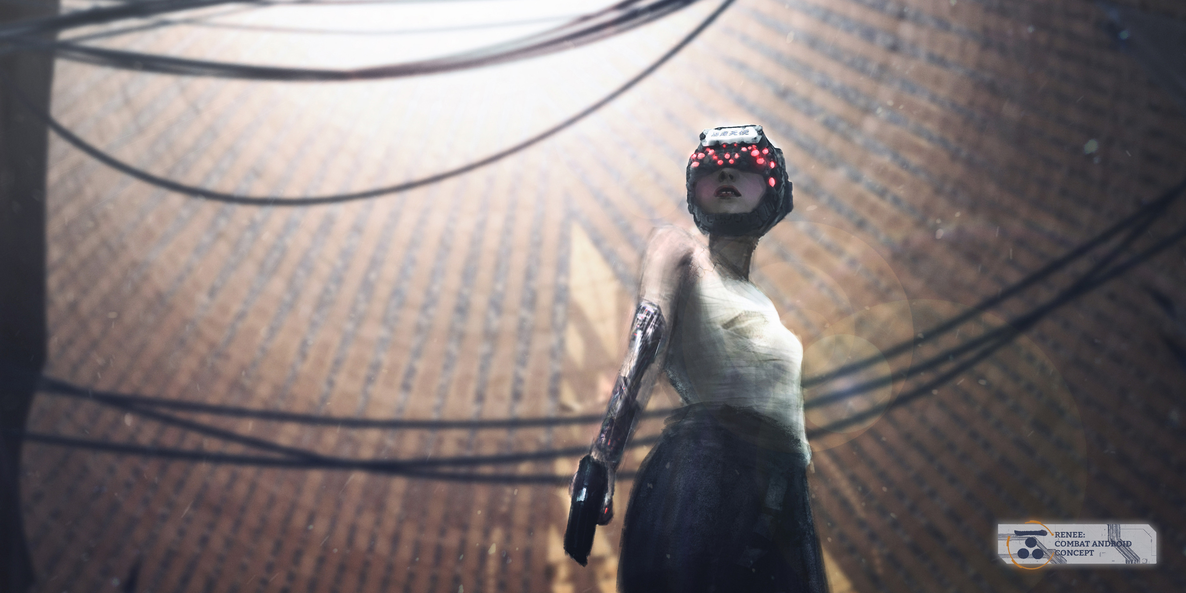Mood keyframe. A visualisation of how the android will look when in action