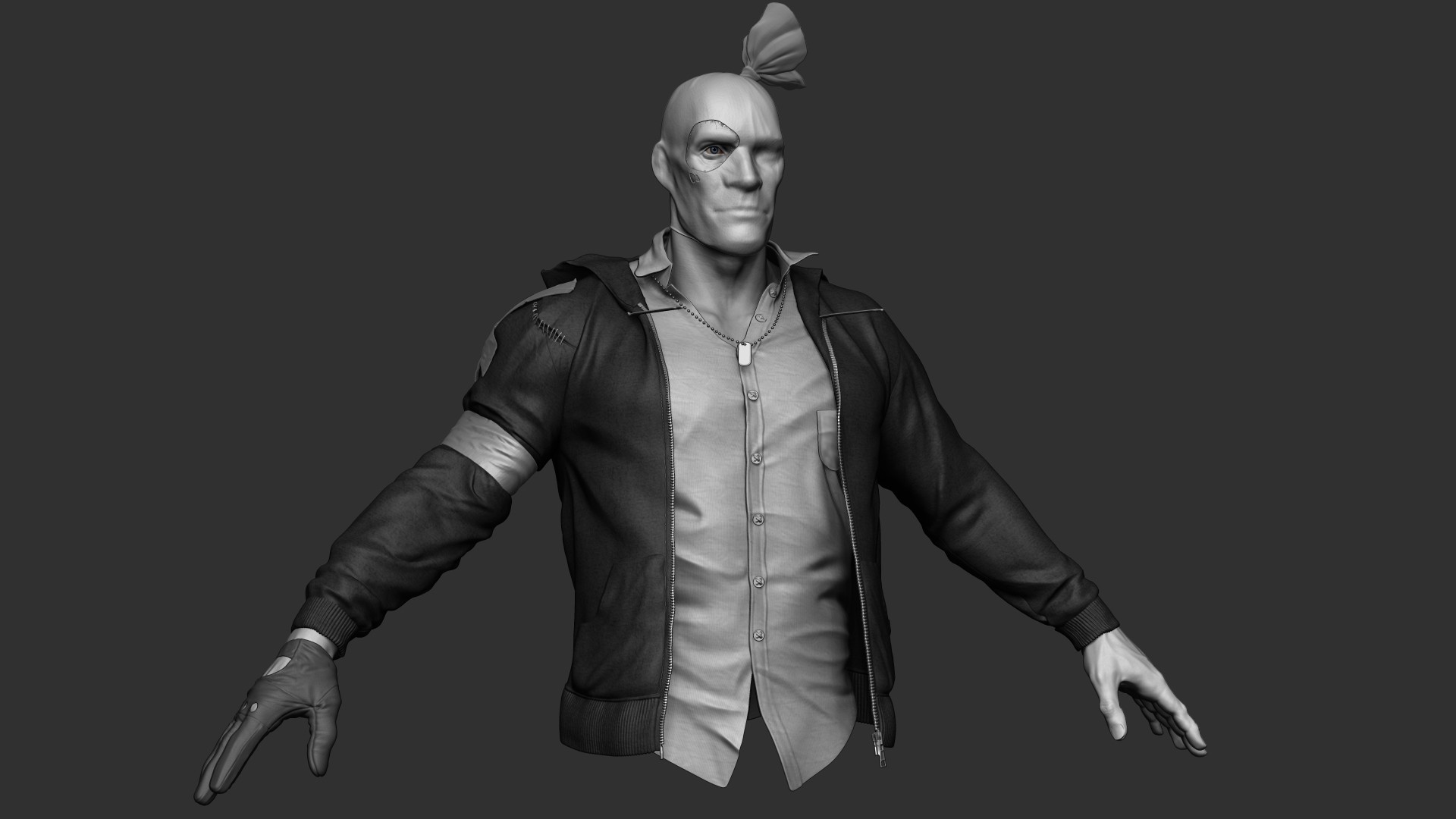 ArtStation Character Art test Splash Damage "Bob the Bank Robba" WIP