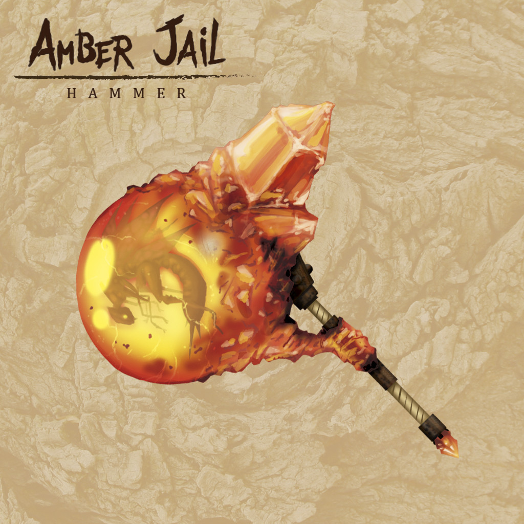 Amber Jail Hammer - Monster Hunter World Weapon Design Contest.