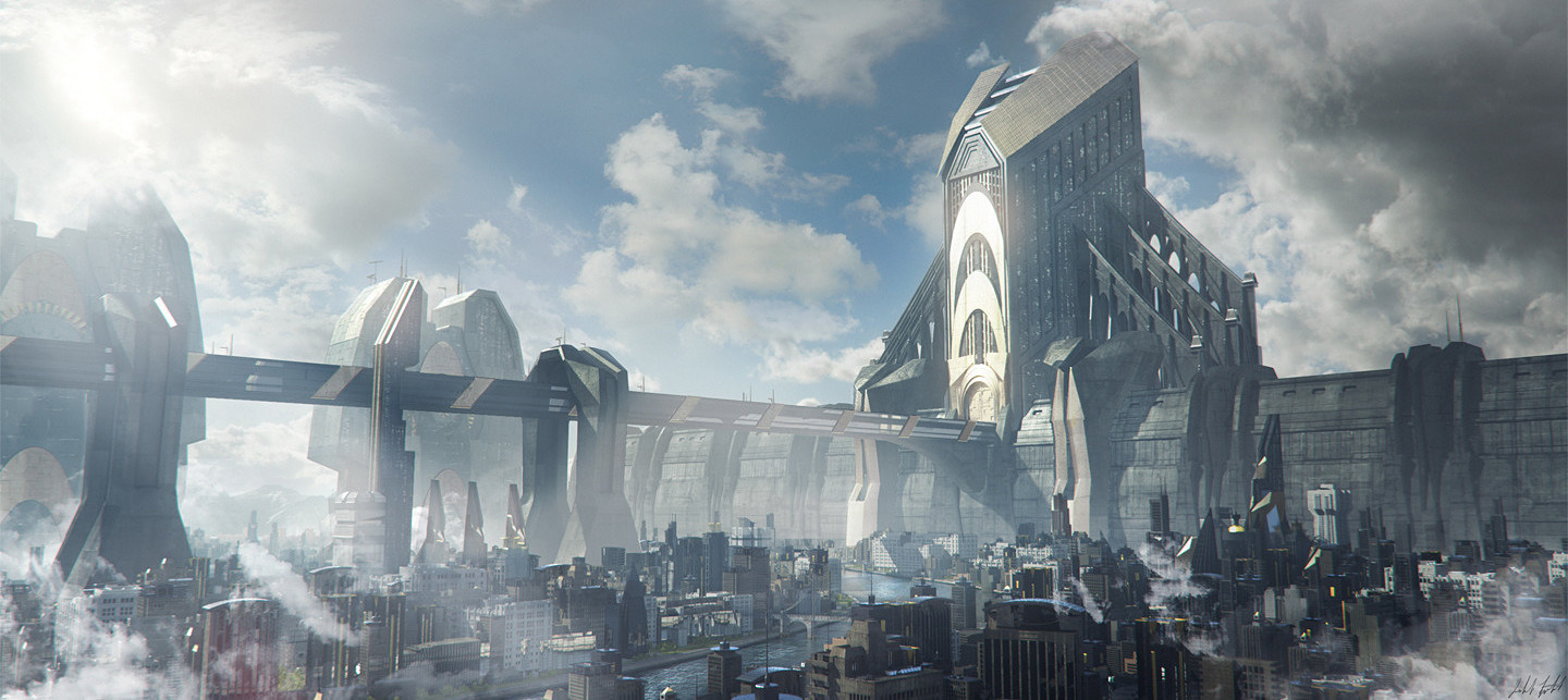 Artstation Sci Fi City Jordan Lipstock