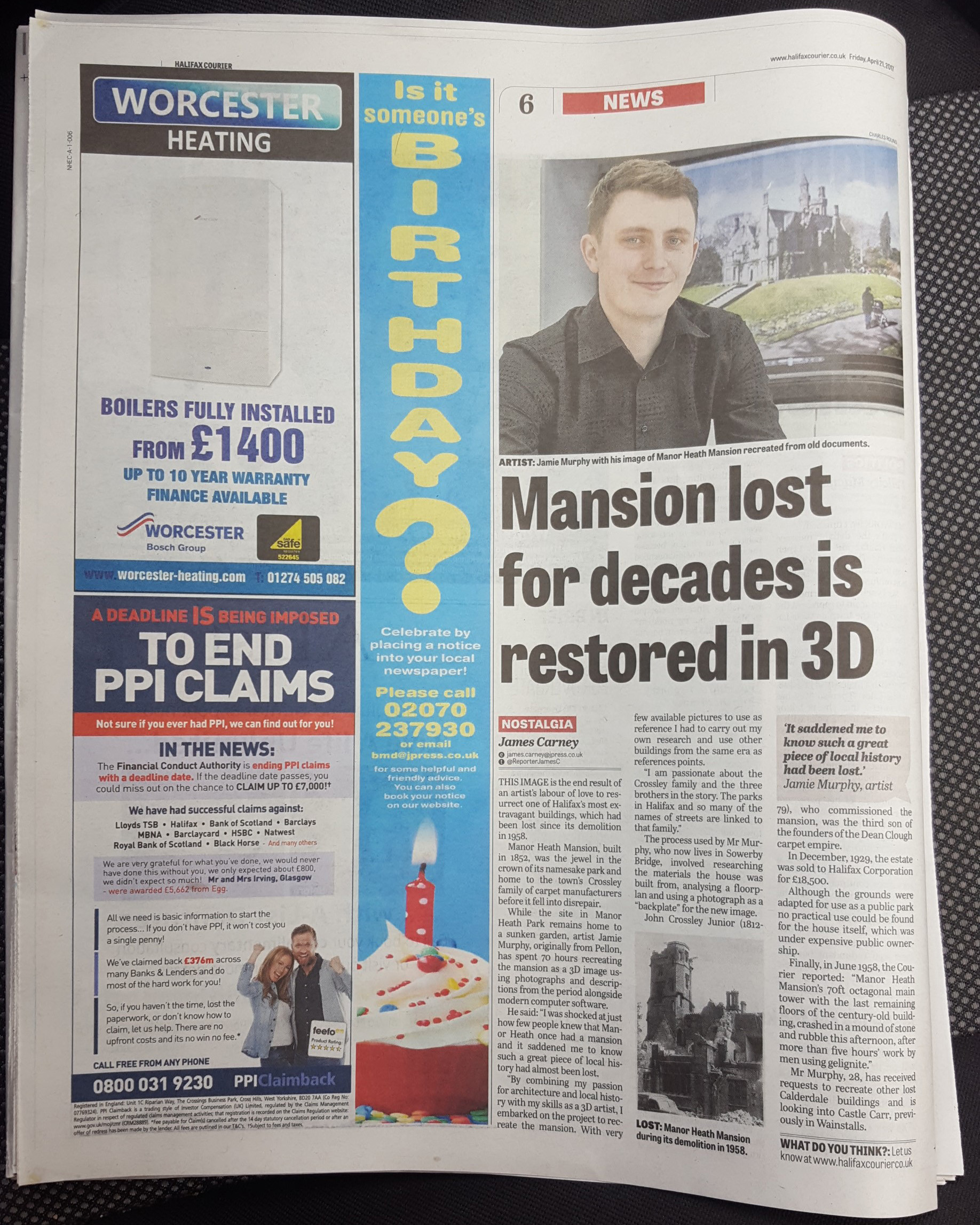 Jamie Murphy Manor Heath Mansion Halifax