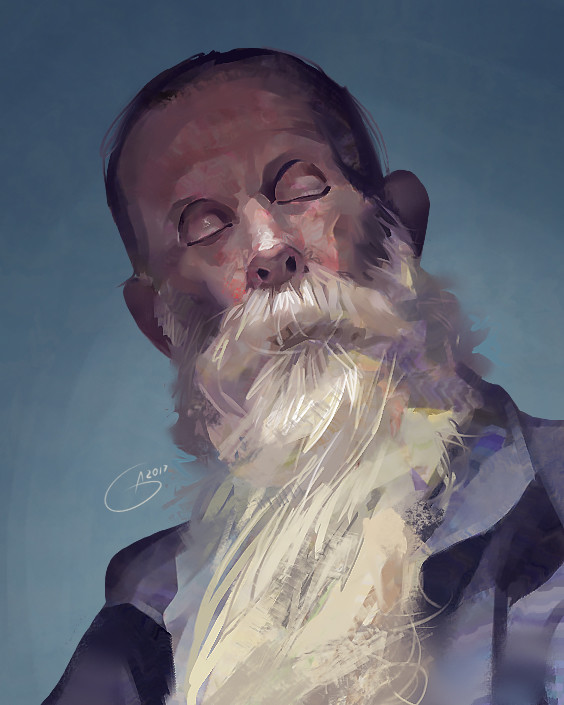 ArtStation - Old man sketch