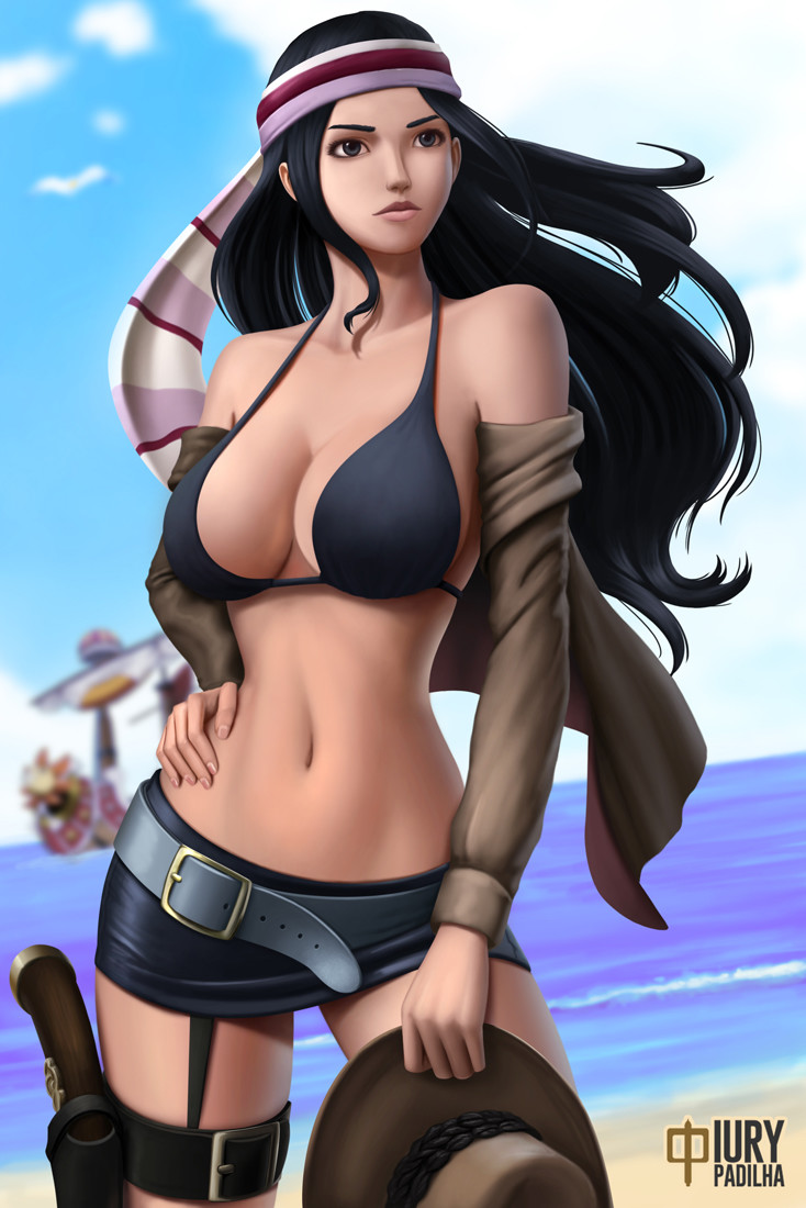 Artstation One Piece Nico Robin Flag Diamond Ship Iury Padilha
