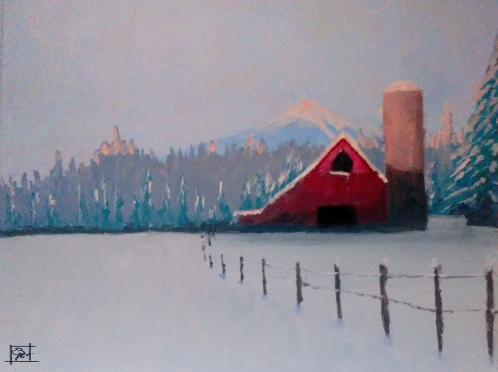 Artstation Snowy Barn Godserg Art