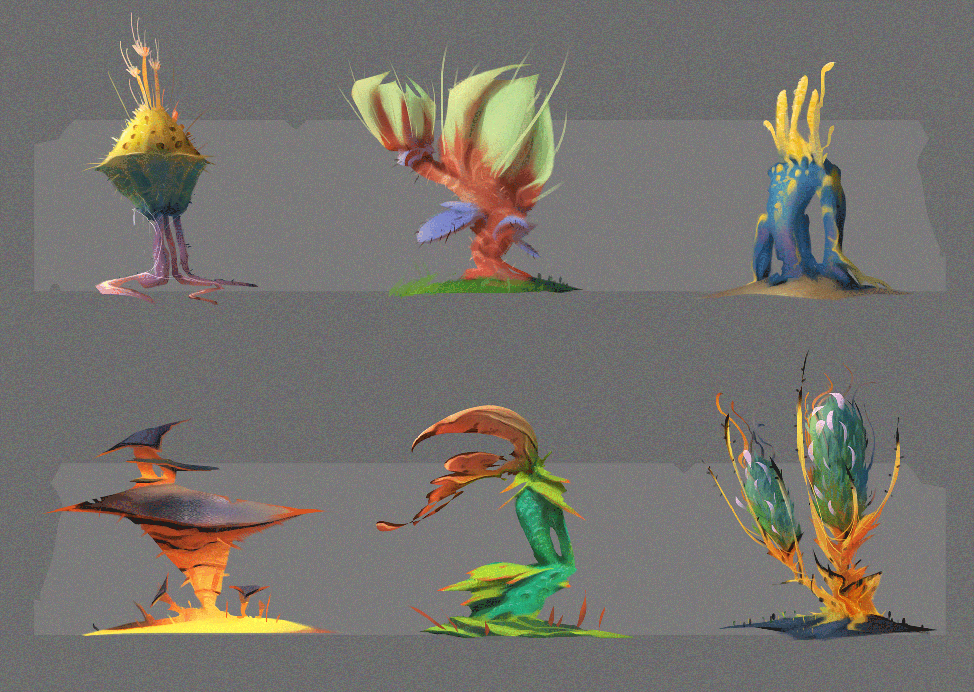 Artstation Stylized Alien Plants 01 Alexandr Pachin