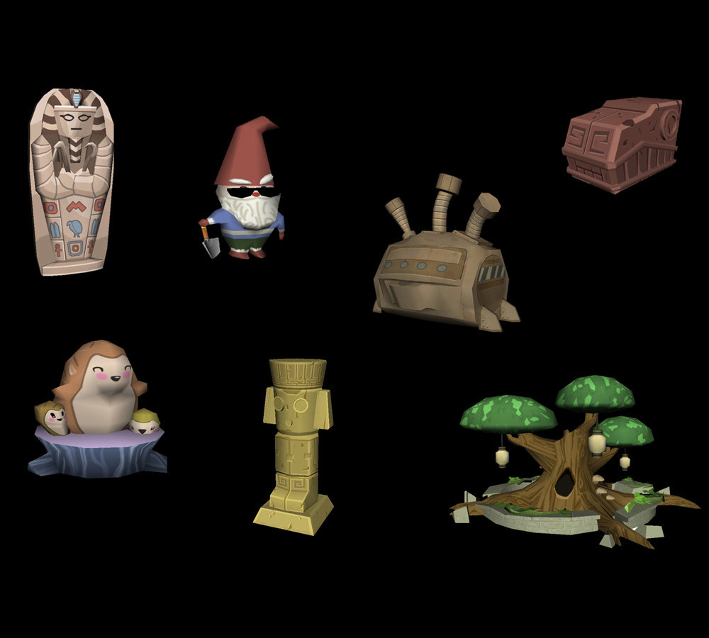 Various props for the first MySims game