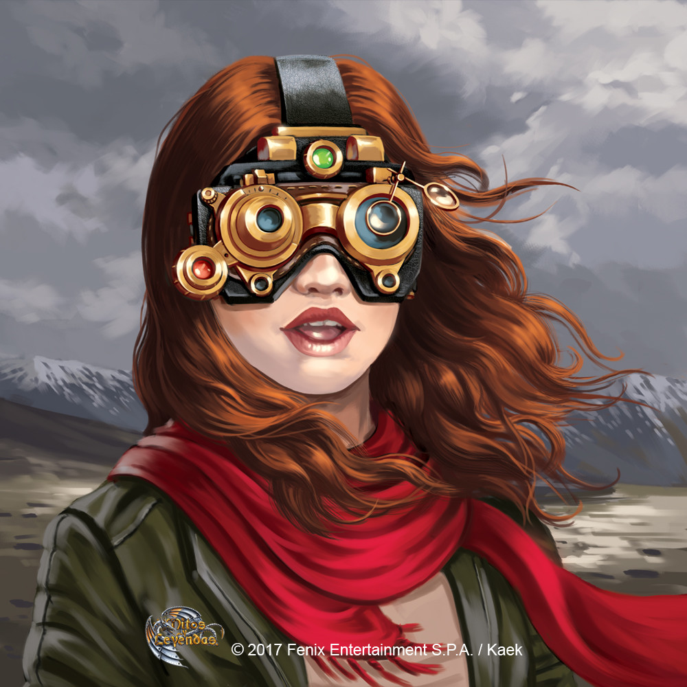 Redhead with goggles