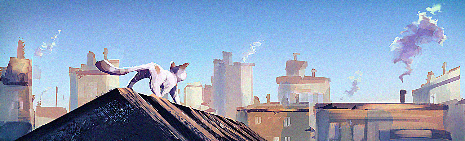 Catsy on top of the world -
quick morning warm up sketch  