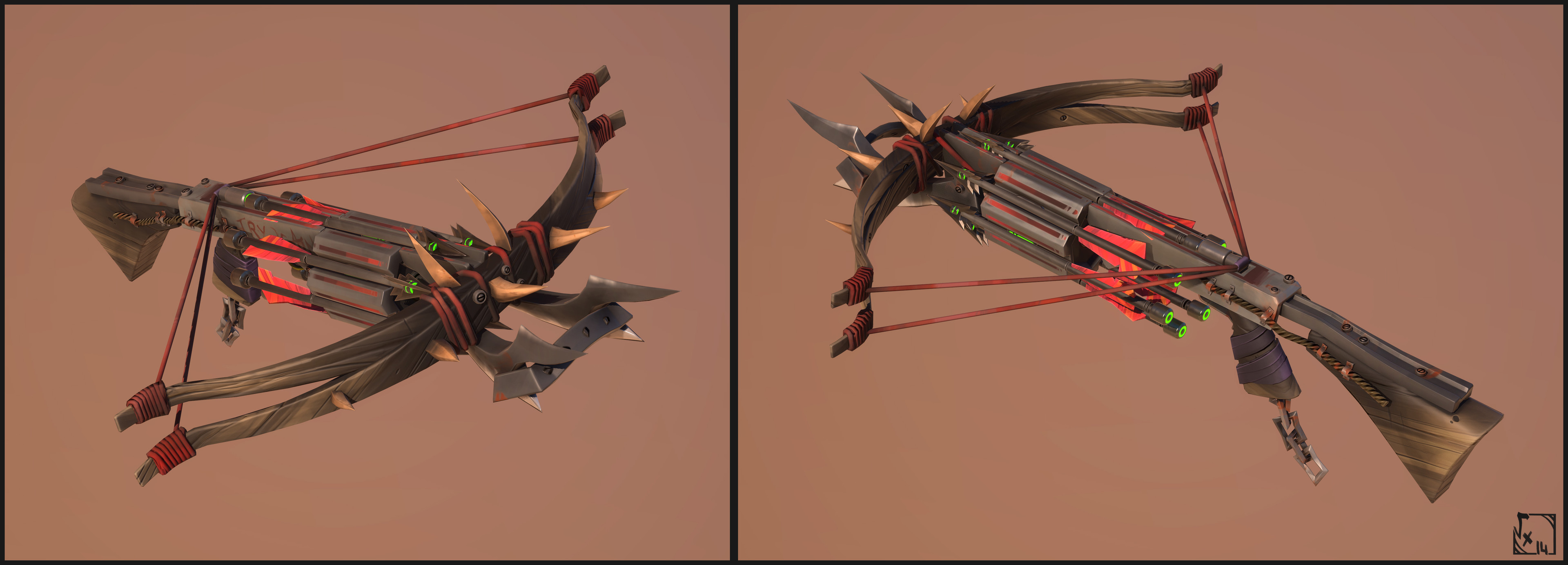CrossBow - Not implemented yet ( but almost ), rigged on akeytsu and made on 3dsmax/3DCoat