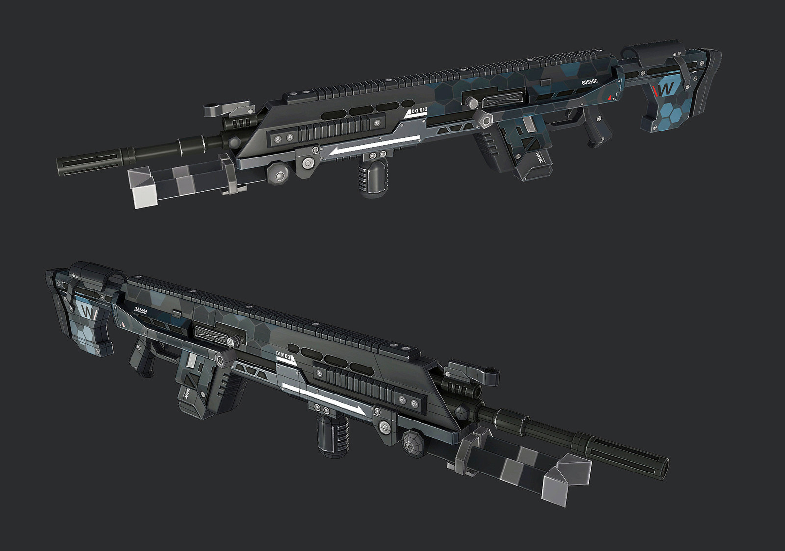 Longbow Low poly Weapon, TITANFALL ASSAULT.
