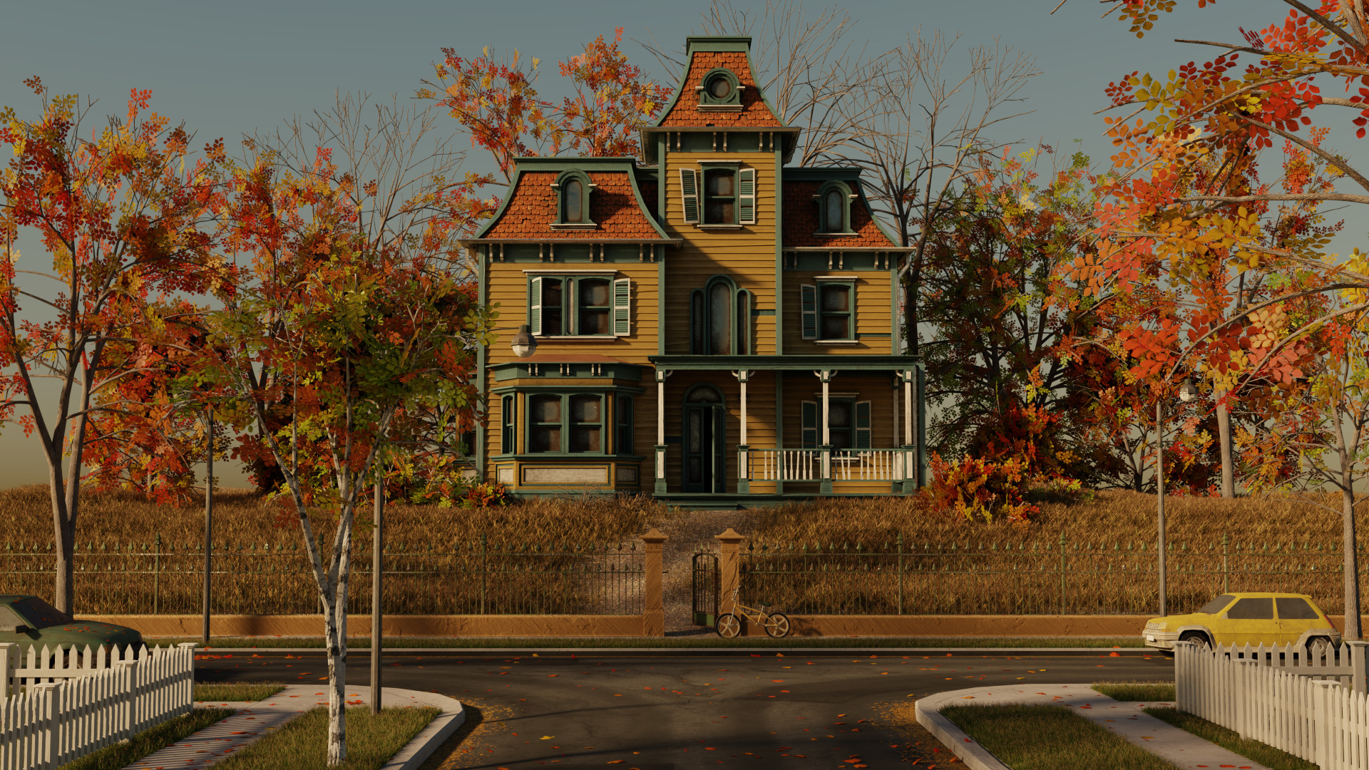 Fall House Buy Royalty Free 3d Model By Andybegg Andybegg