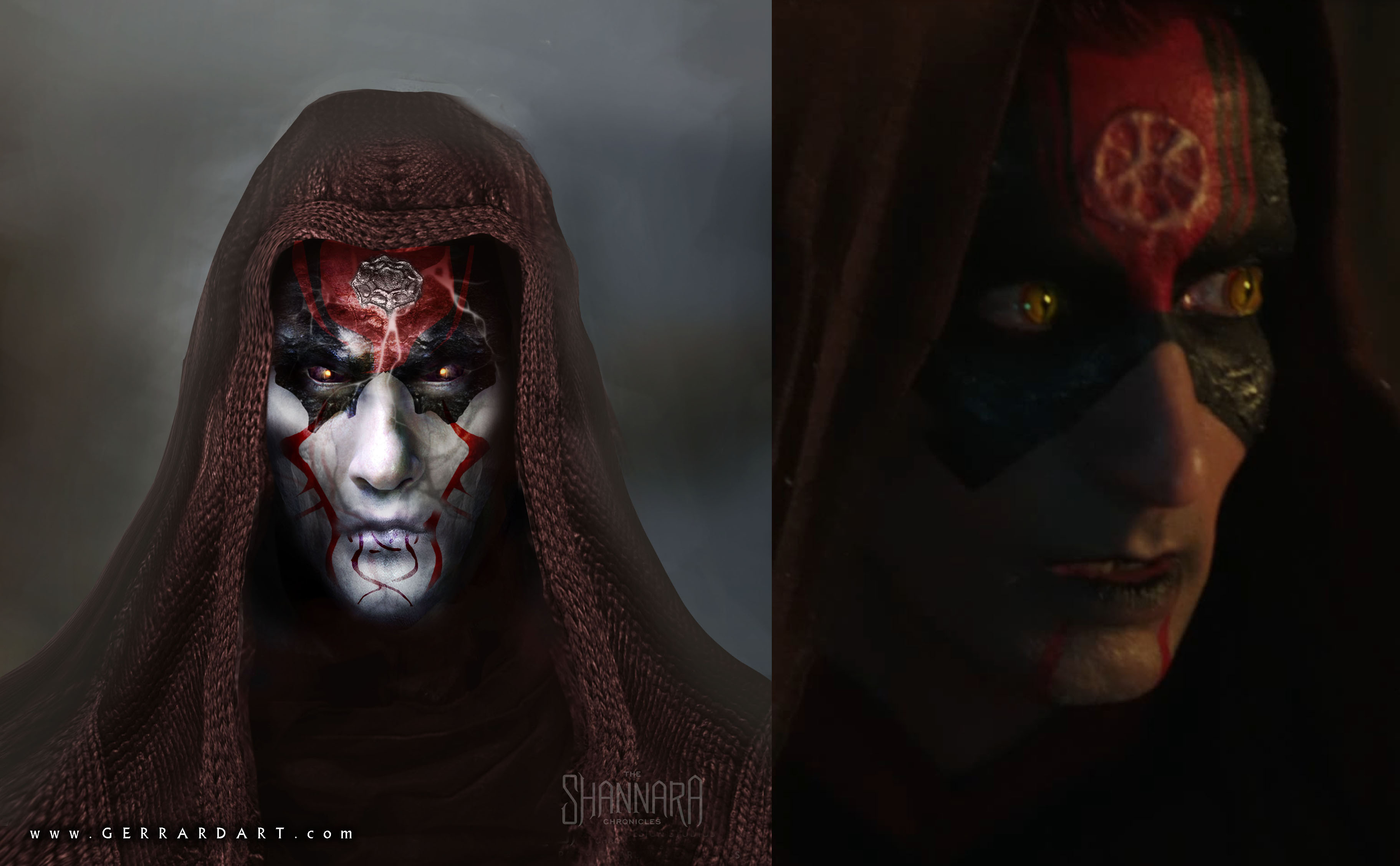 SKULL BEARERS concept to screen comparison.