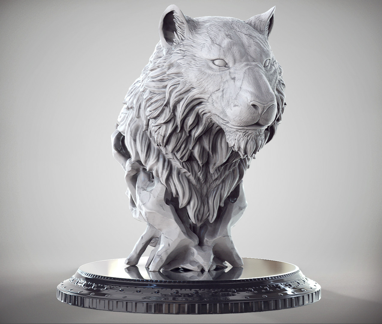 ann katrin jaeckel tigerhead sculpture