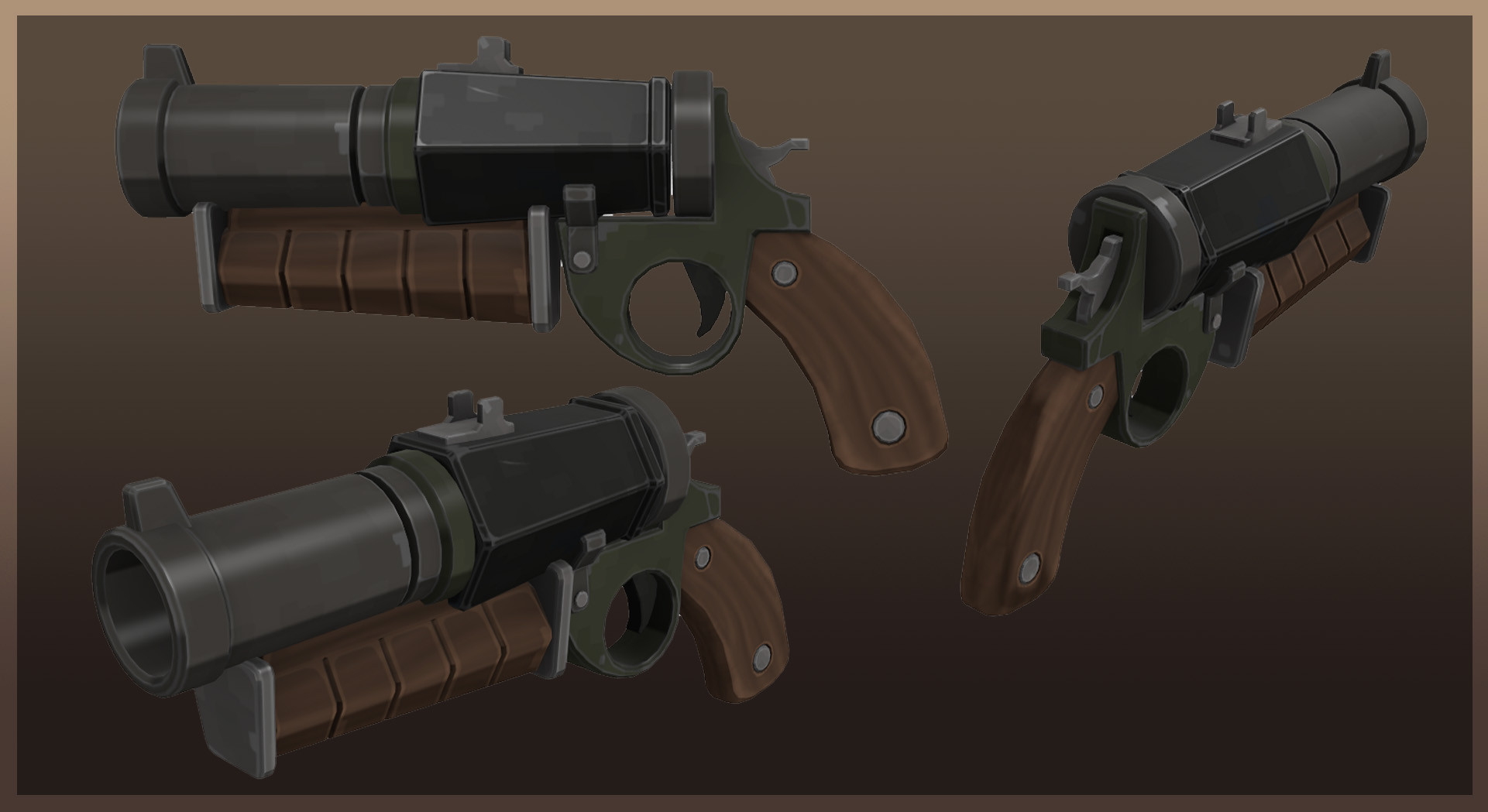 Kampfpistol-based Flare Gun for the Pyro Class