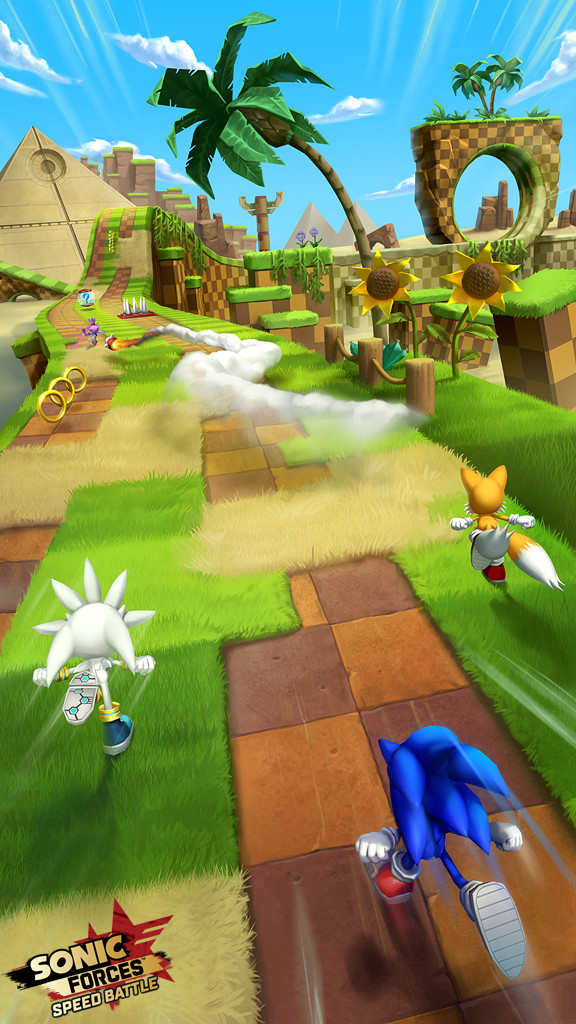 Green Hill Zone Concept for Sonic Forces: Speed Battle, Copyright SEGA 2017