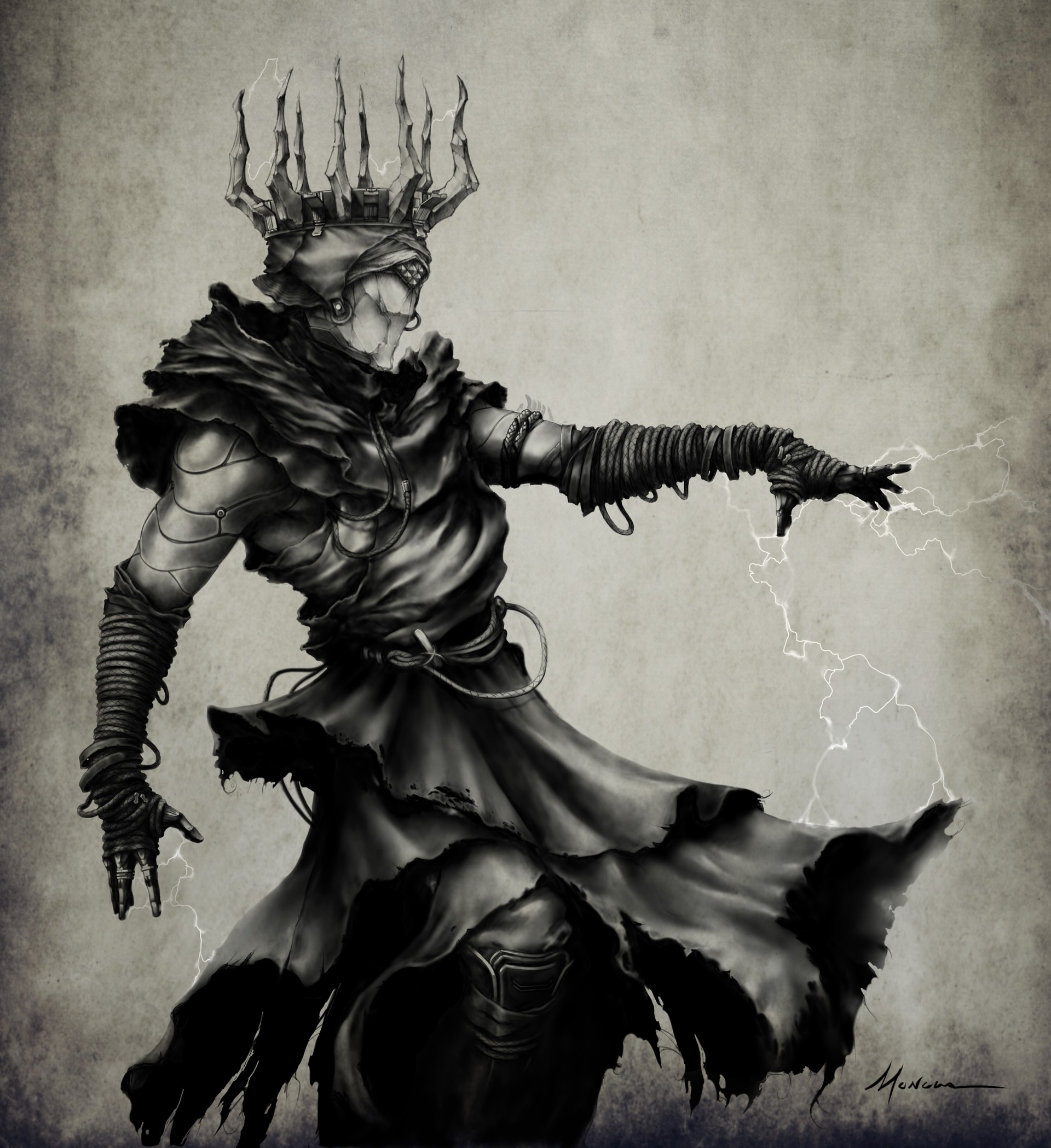 Stormcaller warlock wearing Crown of Tempests from Destiny 2. 