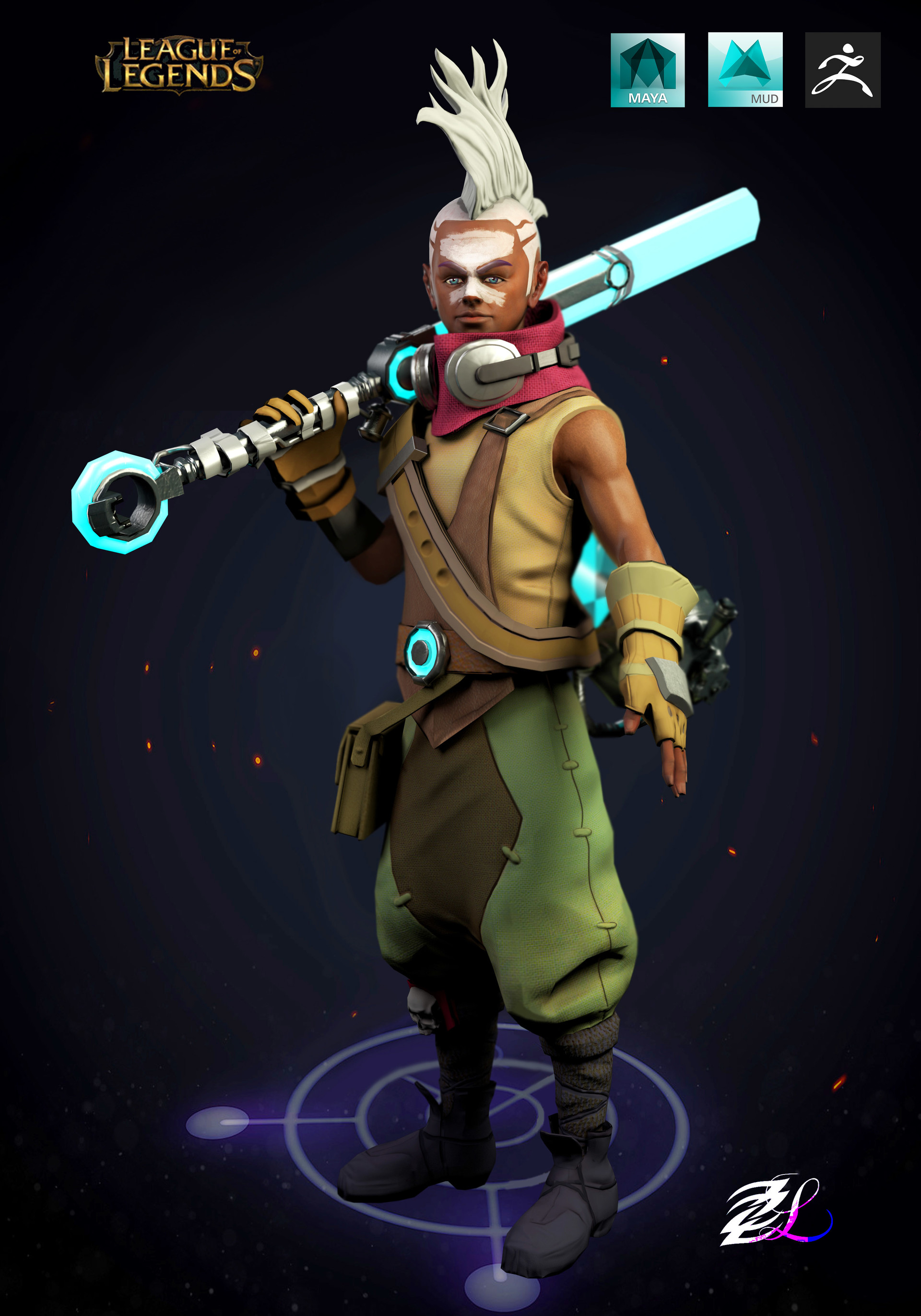 Artstation League Of Legends Ekko Zongliang Zan