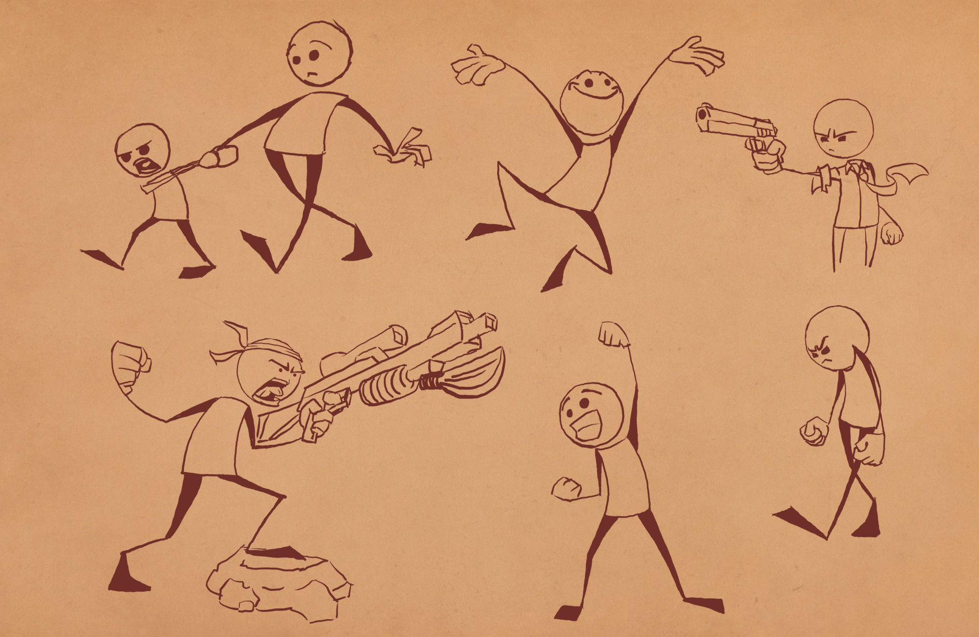 Artstation Stick Figure Character Design Ray Alez