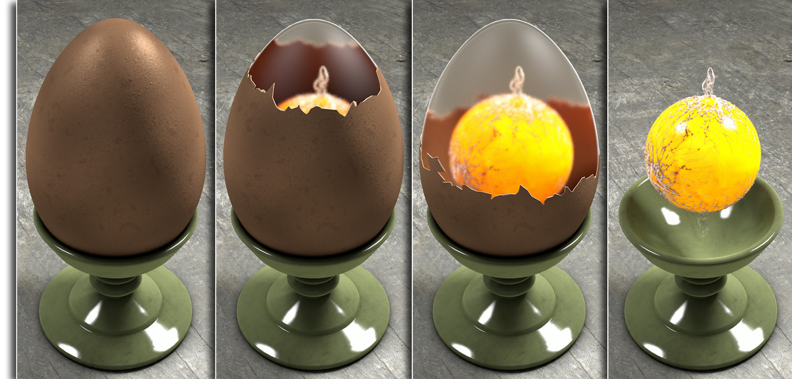 Egg, open