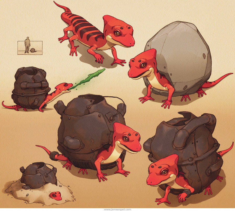 Hermit Gecko concept art commission.