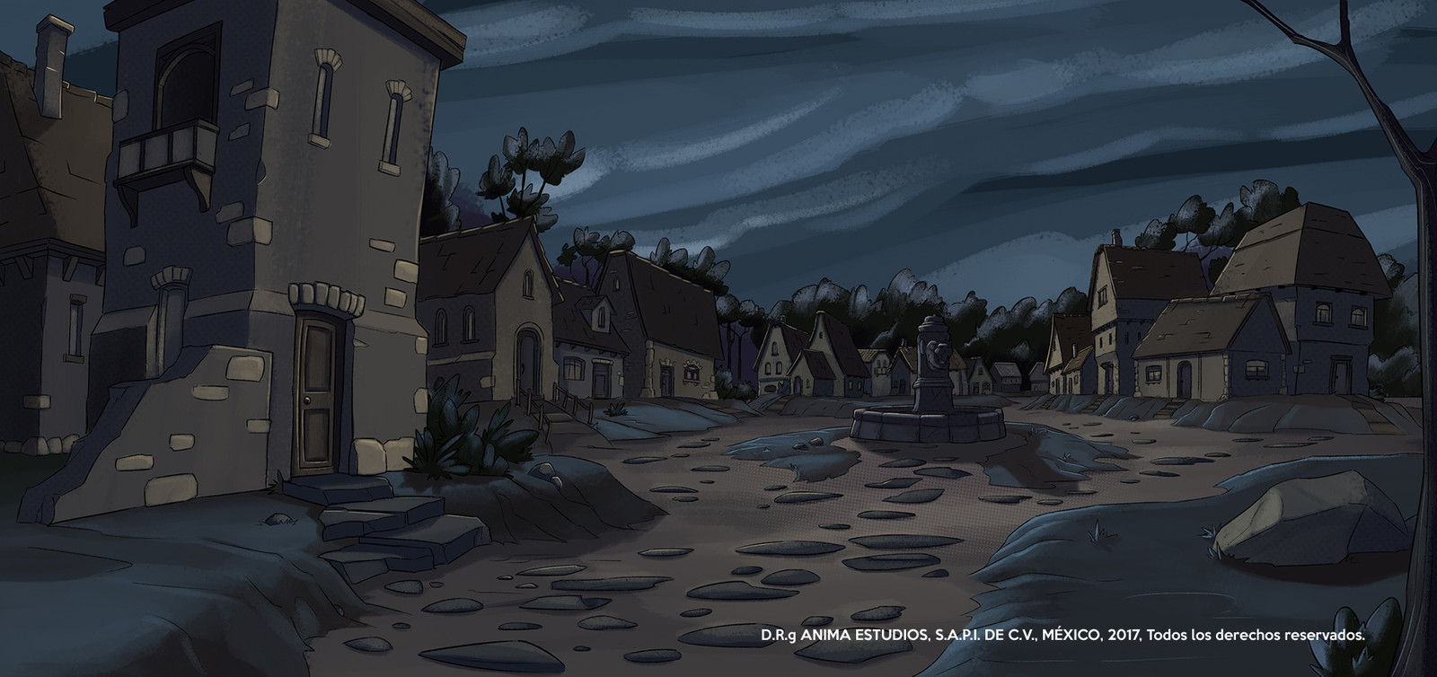 The Scandinavian town.