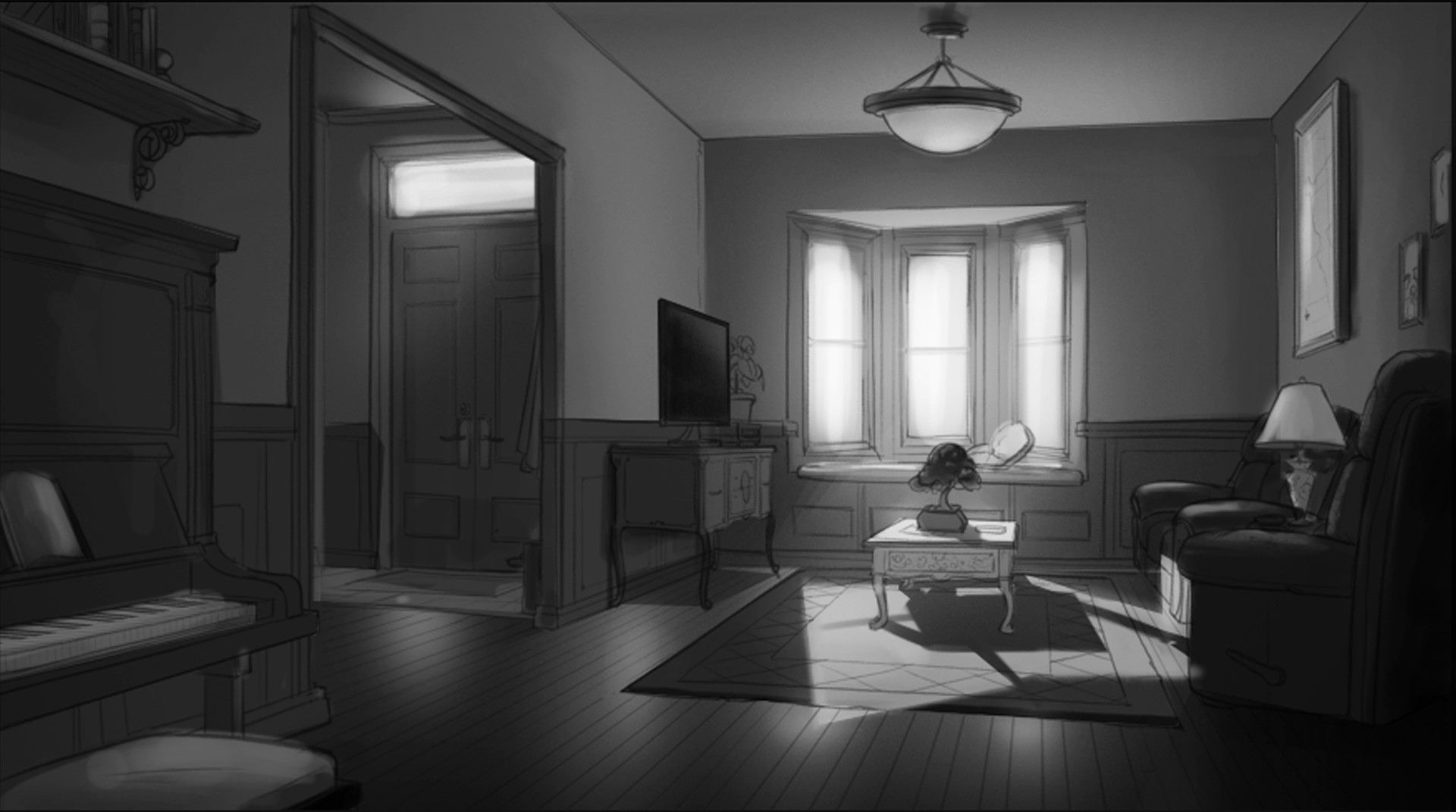 Artstation Living Room Lighting Sketch Gabe Brandt