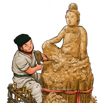 Ginkgo story songartisan buddhastatue