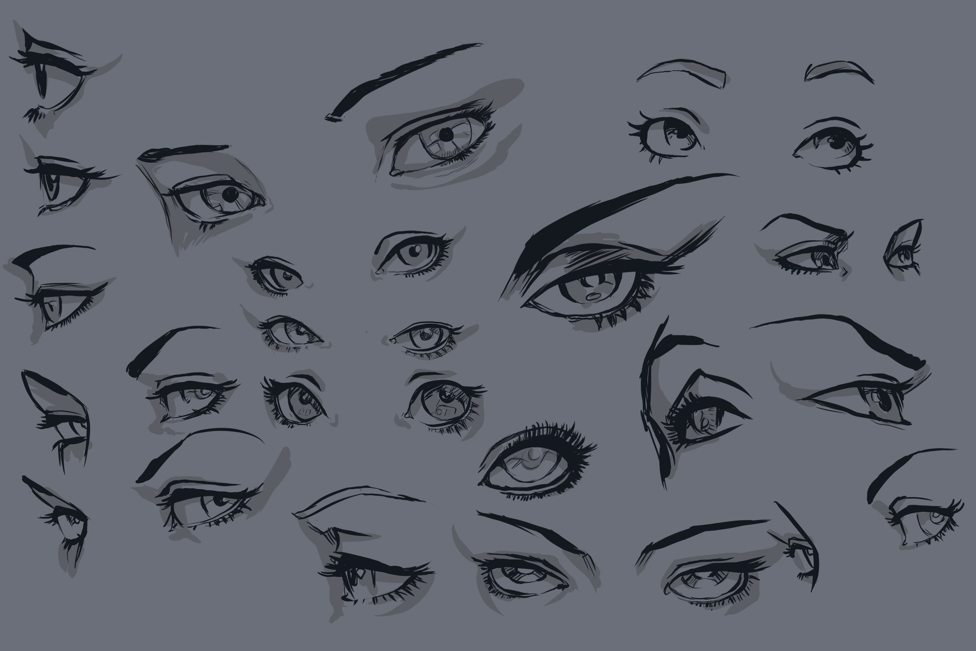 ArtStation - eye and mouth studies Female