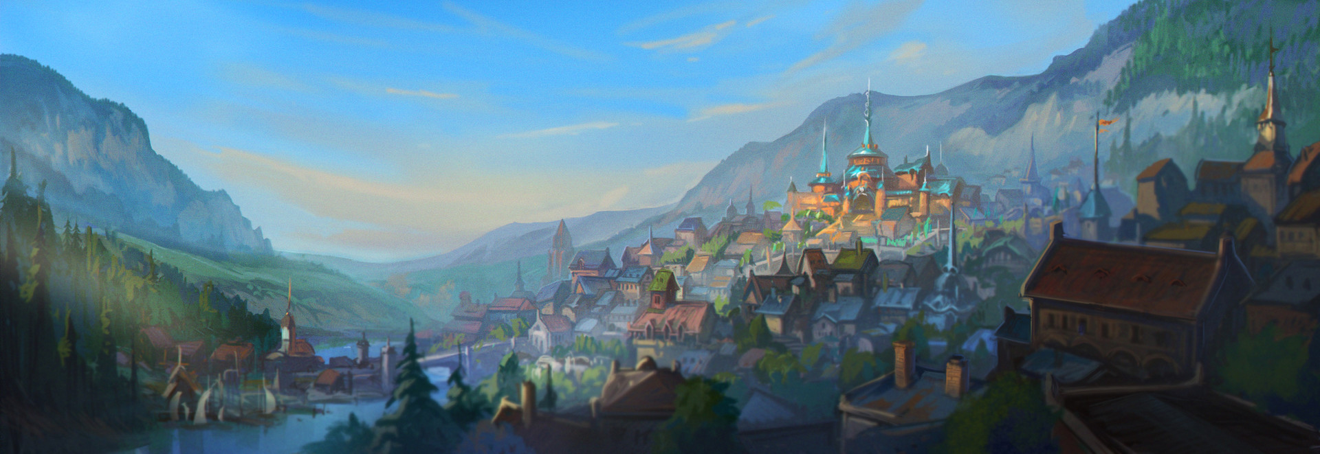 Artstation Fantasy City Ilia Altunin