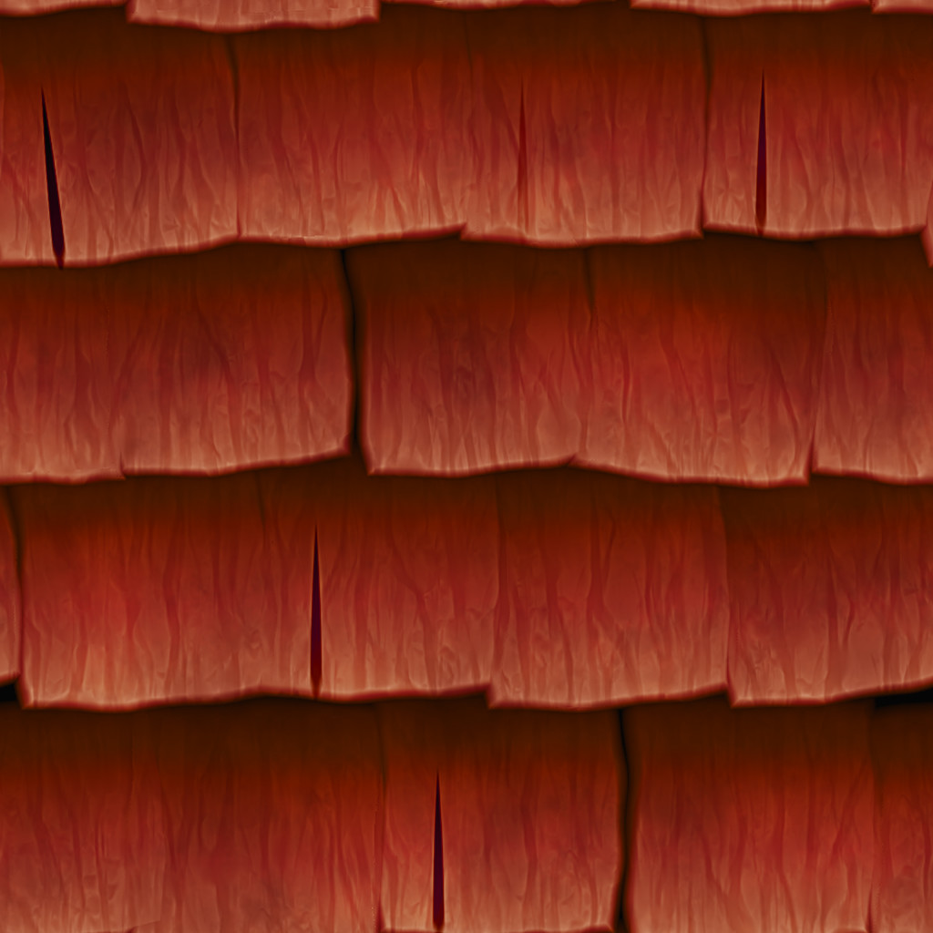 Stylised Hand Painted roof tile texture I made using Substance Designer